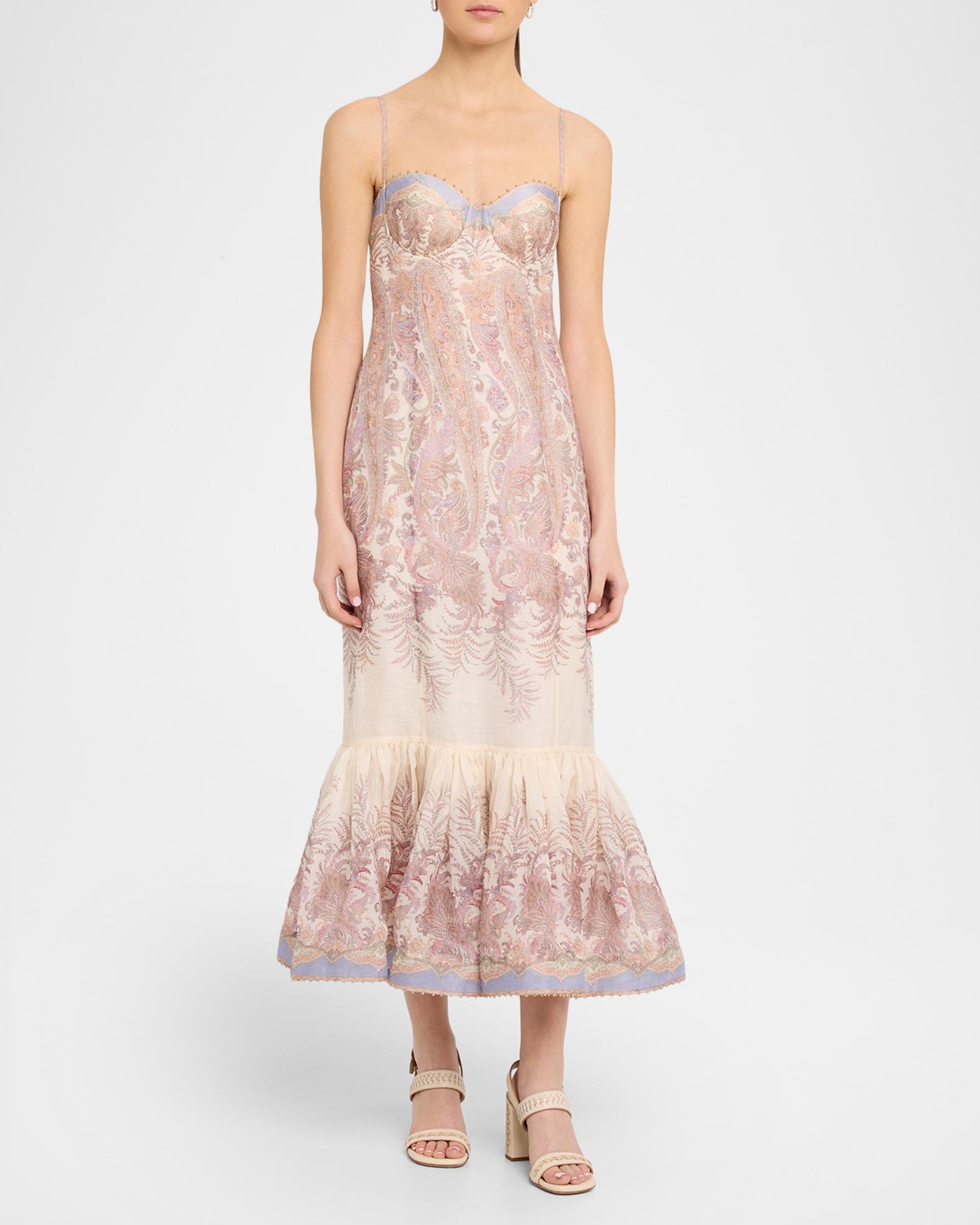 Zimmermann Alchemy Paisley Peplum Gown | Neiman Marcus