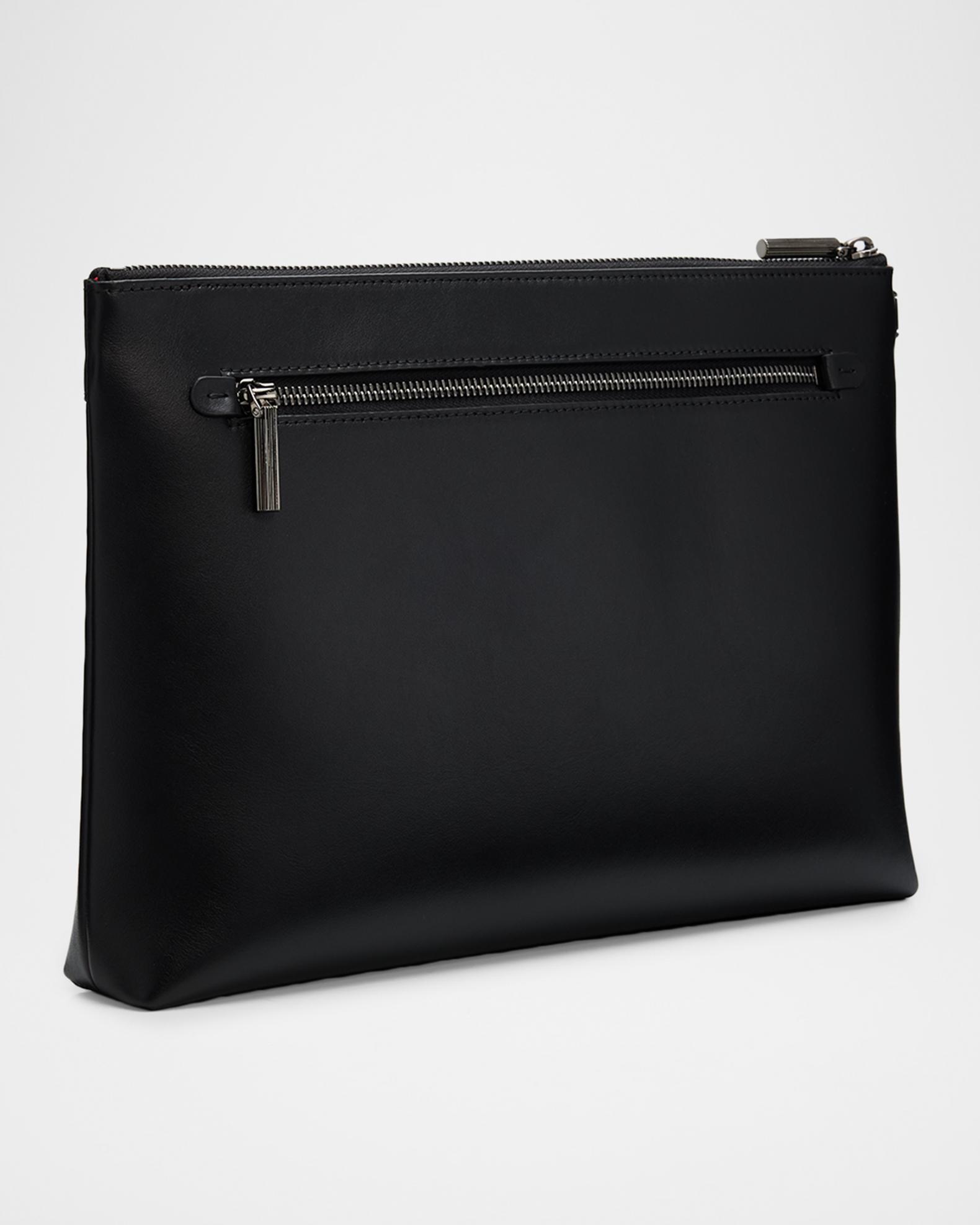 Christian Louboutin Men's Kosmica Leather Wrist Pouch | Neiman Marcus