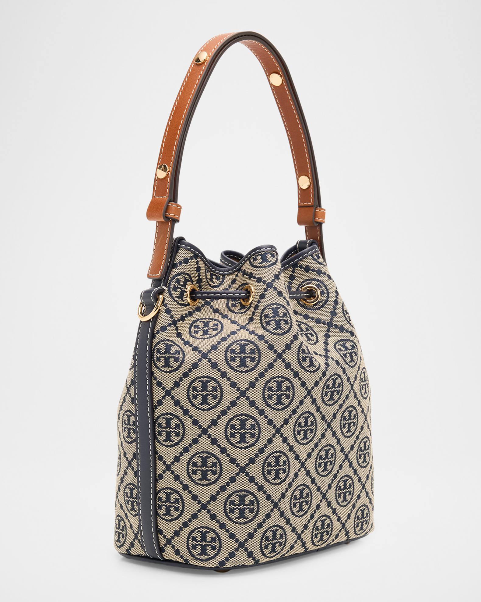 Tory Burch T Monogram Jacquard Bucket Bag | Neiman Marcus