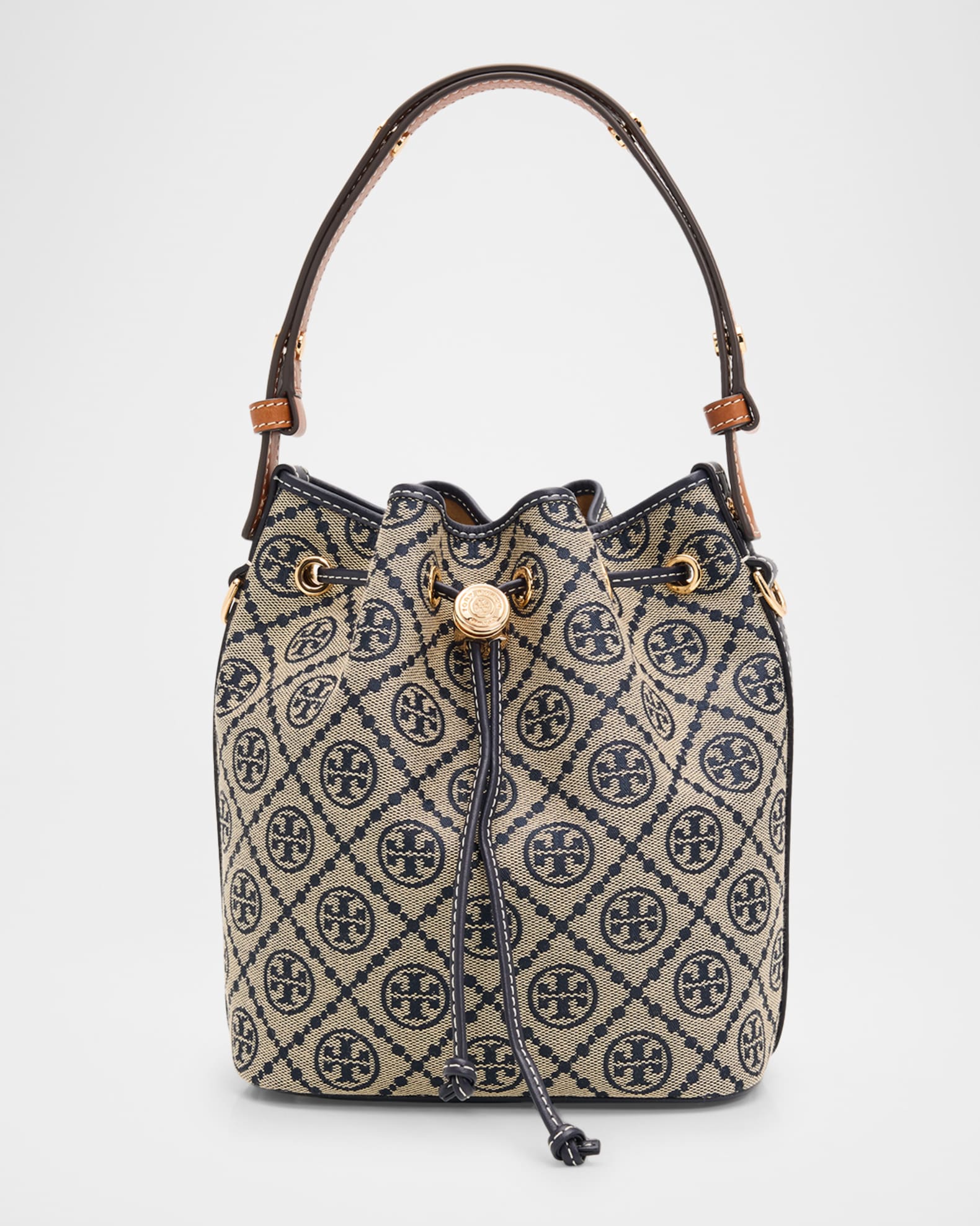 Tory Burch T Monogram Jacquard Bucket Bag | Neiman Marcus