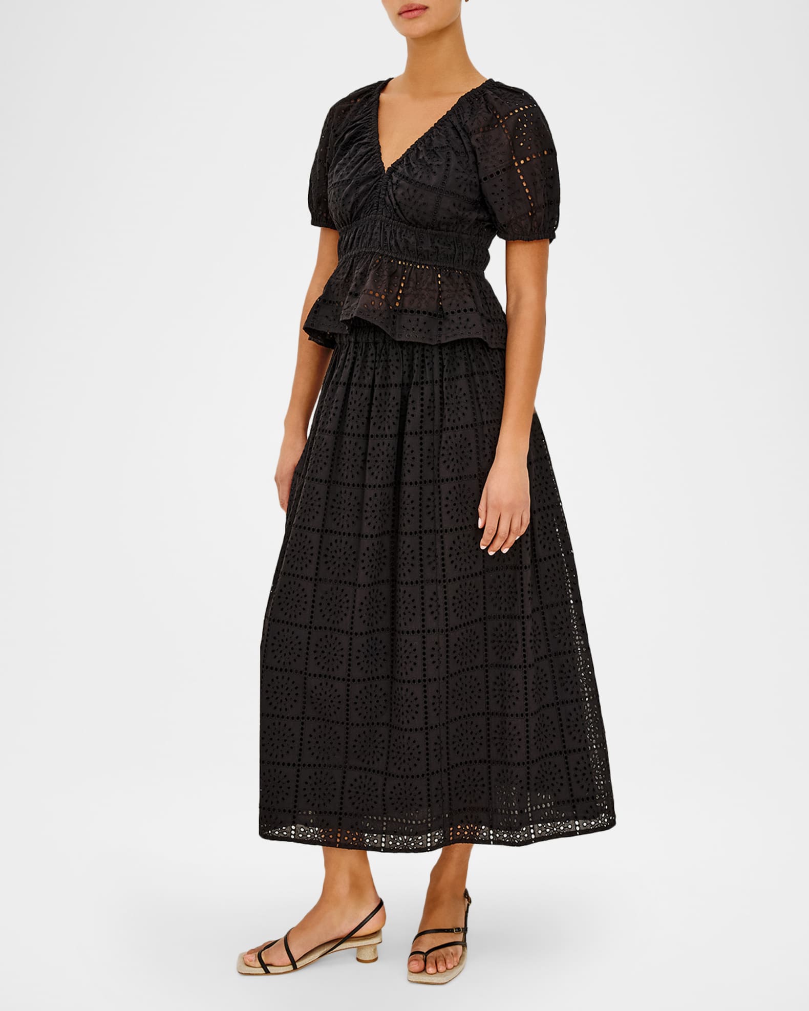 Rails Dax Cotton Eyelet Maxi Skirt | Neiman Marcus
