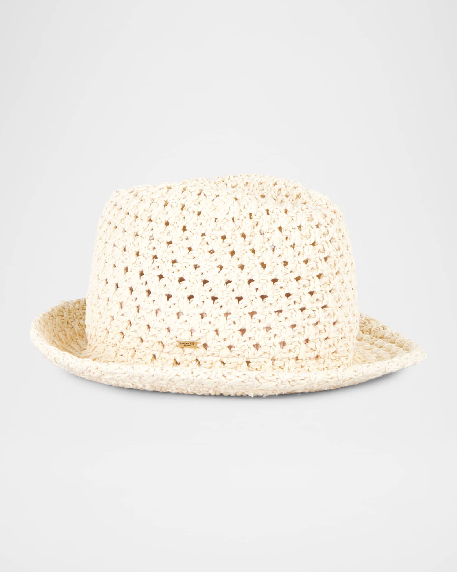 Eugenia Kim Jo Raffia Crochet Bucket Hat | Neiman Marcus