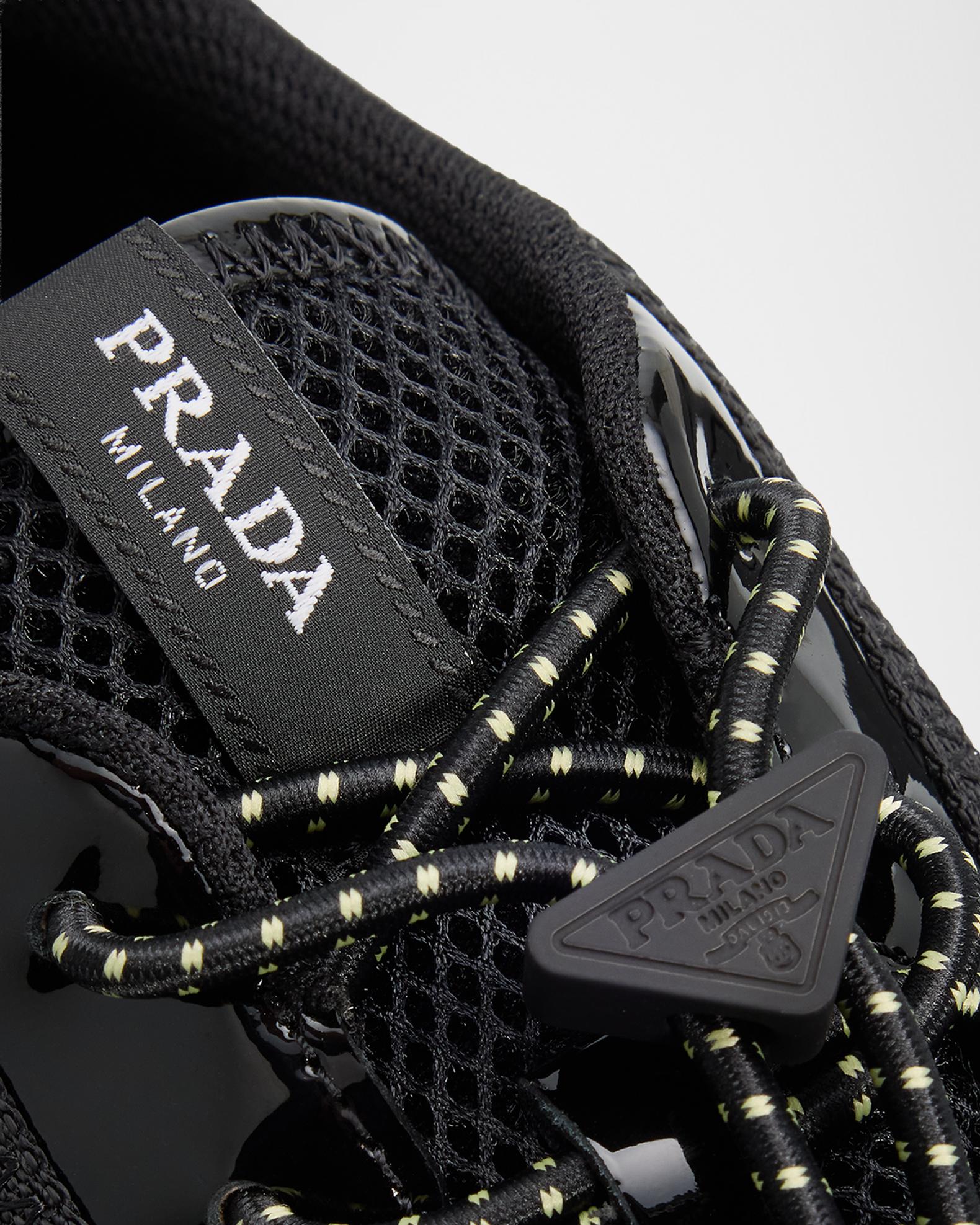 Prada Men's Speedrock Leather and Mesh Sneakers | Neiman Marcus