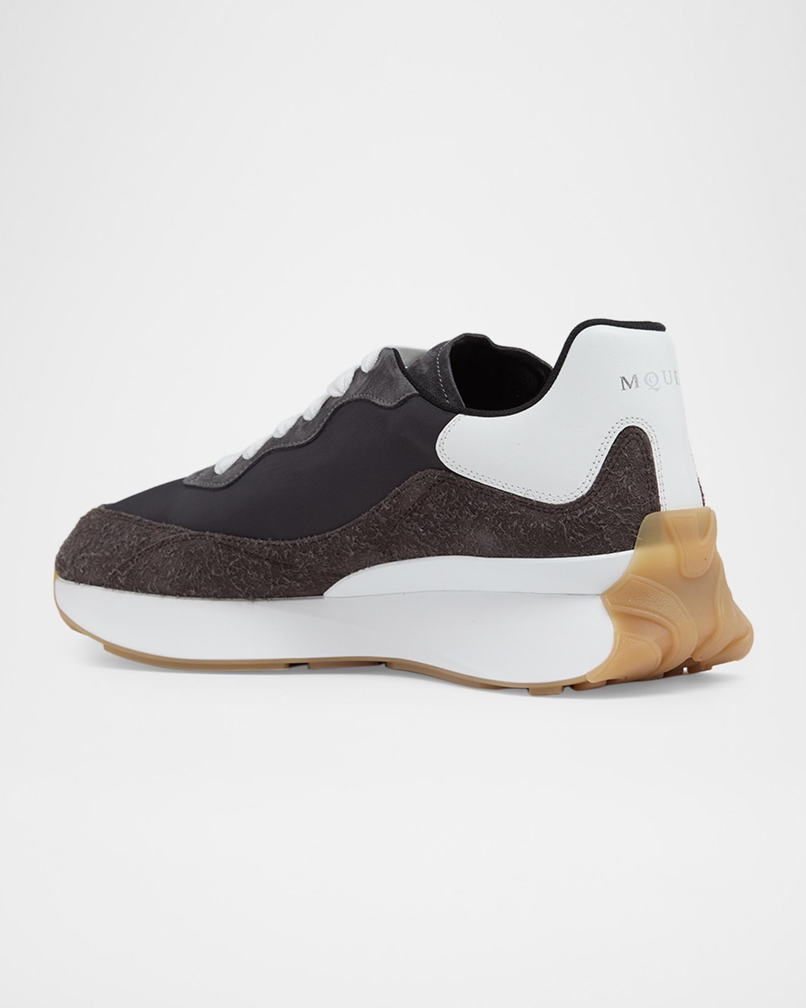 McQueen Men's Sprint Runner Calf Leather & Suede Low-Top Sneakers ...