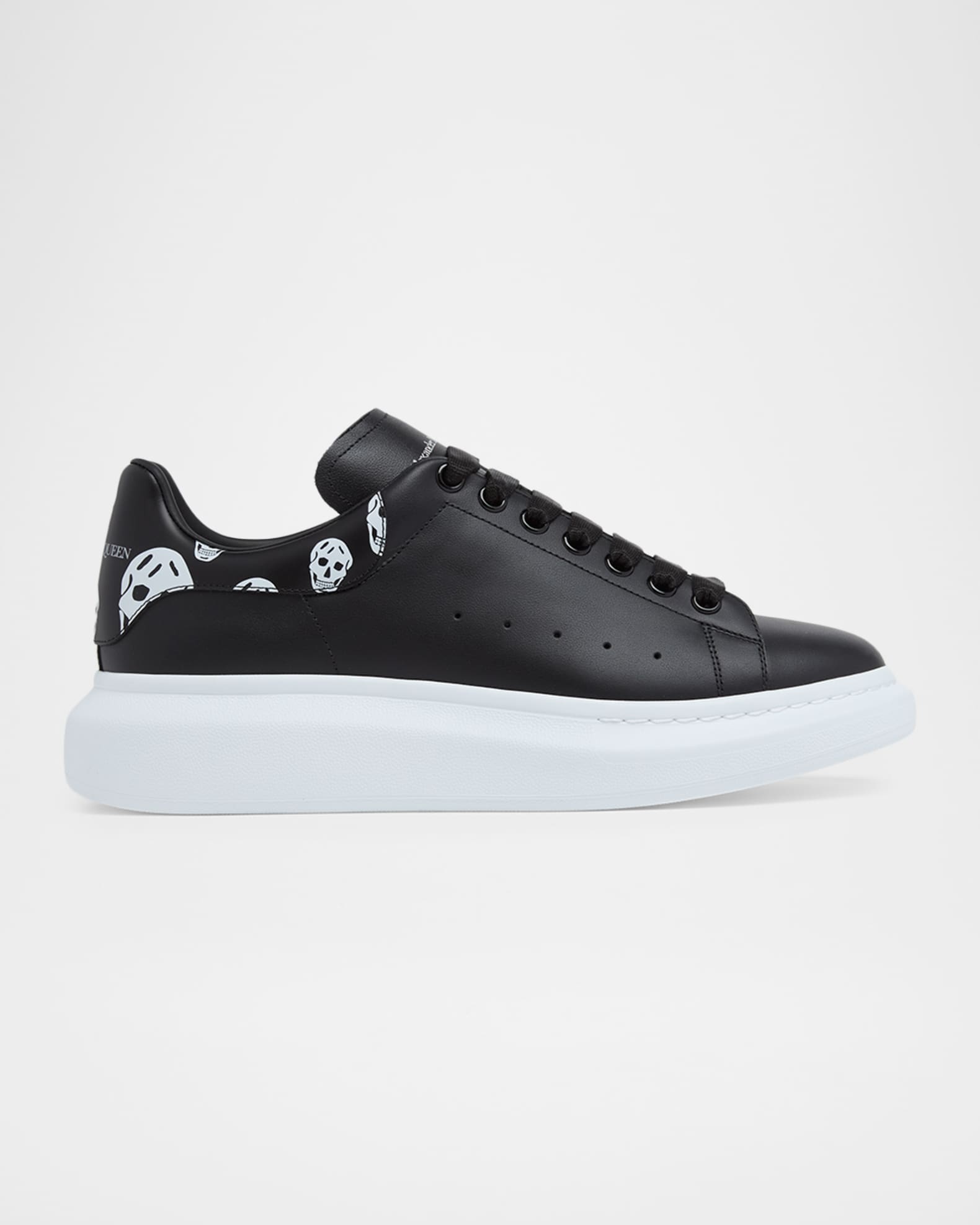 McQueen Men's Oversized Skull Leather Low-Top Sneakers | Neiman Marcus