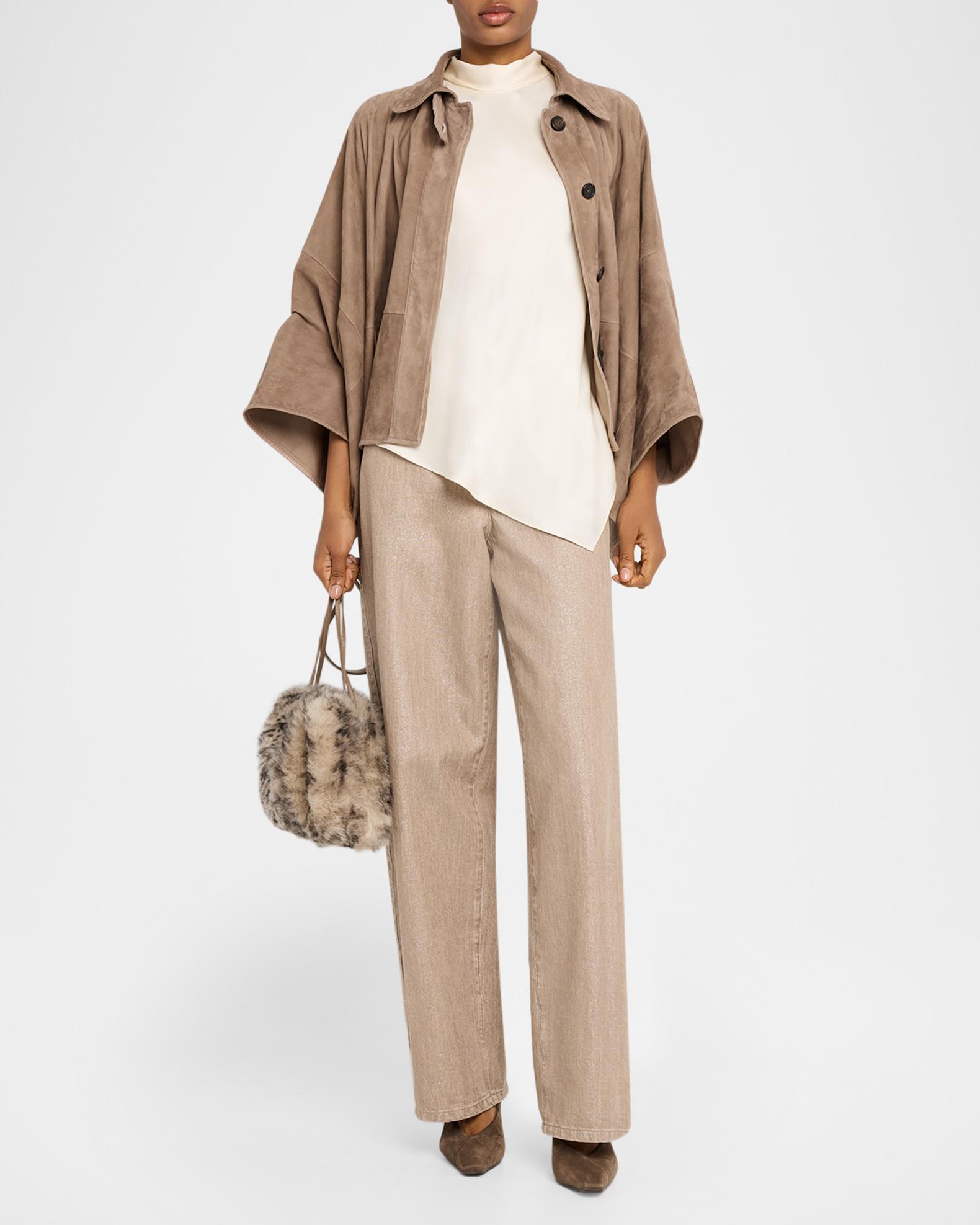 Brunello Cucinelli Shimmer Denim Pants | Neiman Marcus