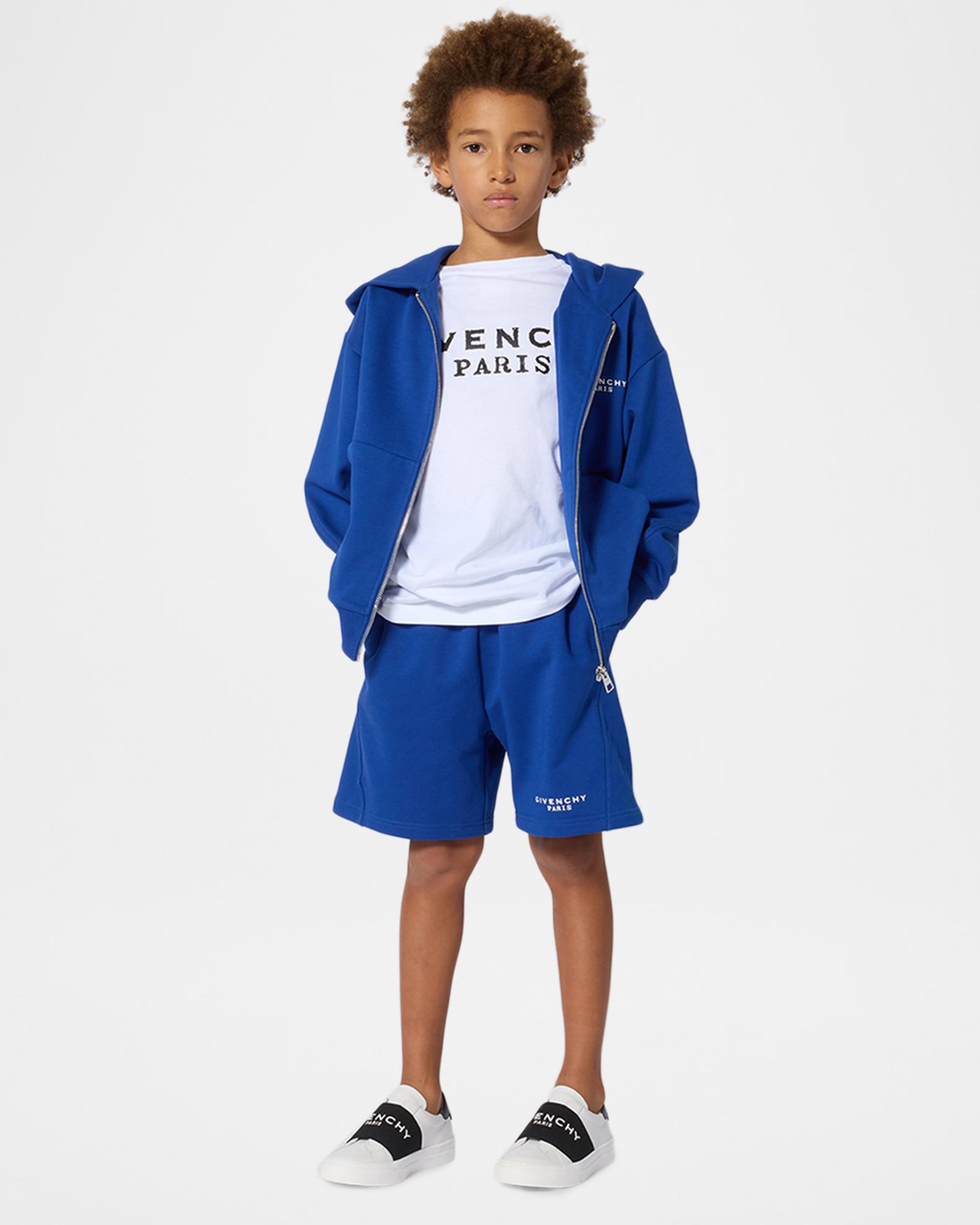 Givenchy Boy's Couture Seam Logo Zip-Front Hoodie, Size 8-12