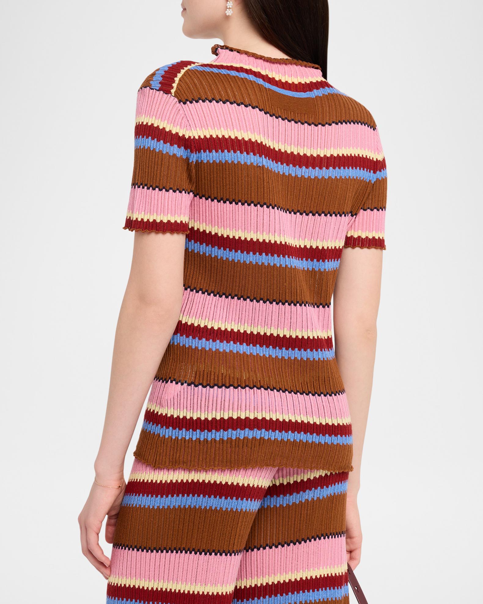 Guest in Residence Palazzo Rib Striped Top | Neiman Marcus