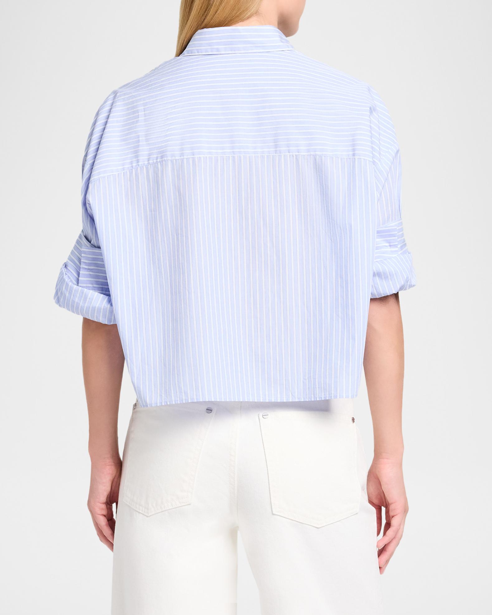 TWP Next Ex Striped Cropped Shirt | Neiman Marcus