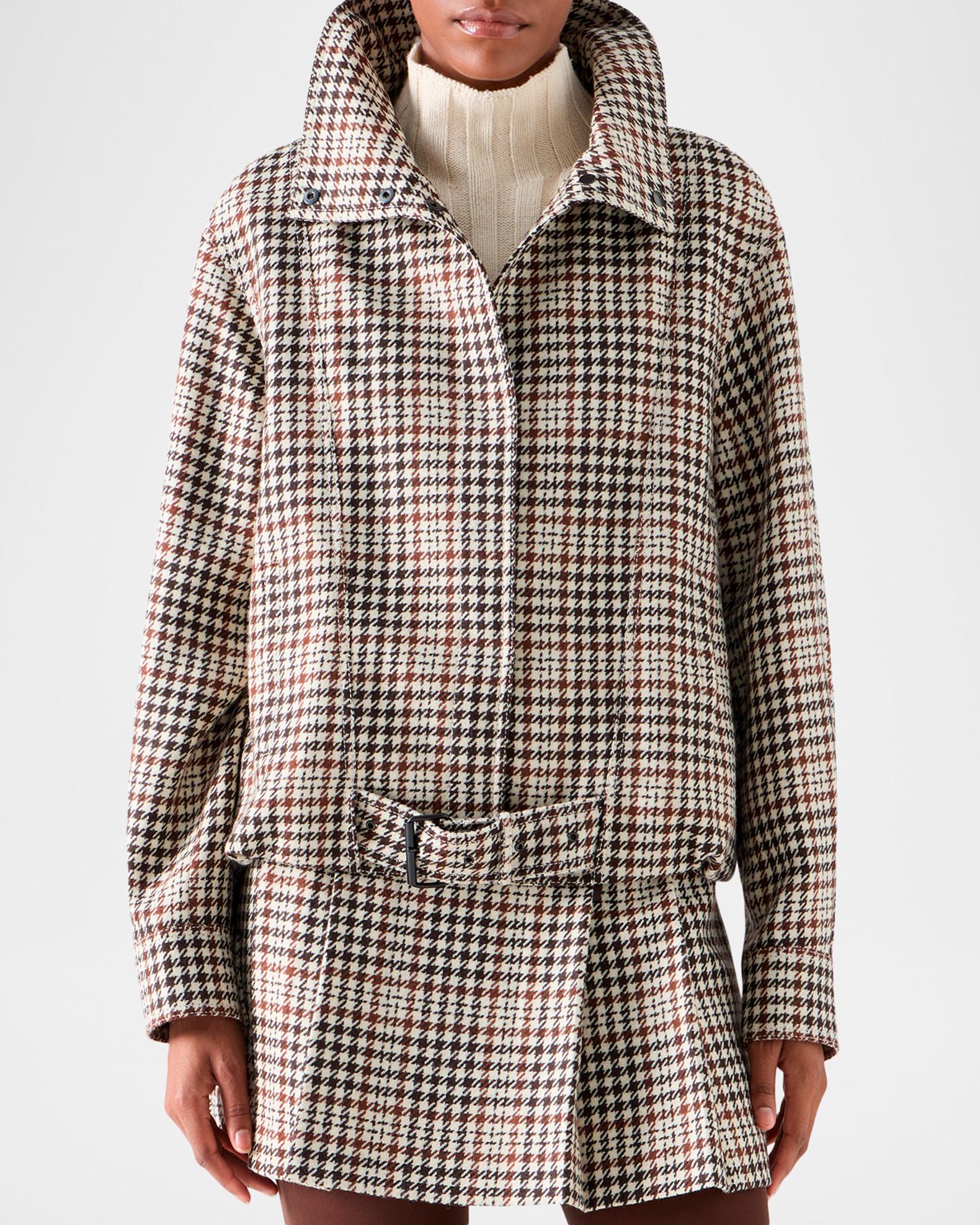 Akris punto Houndstooth Tweed Wool-Blend Blouson Jacket | Neiman