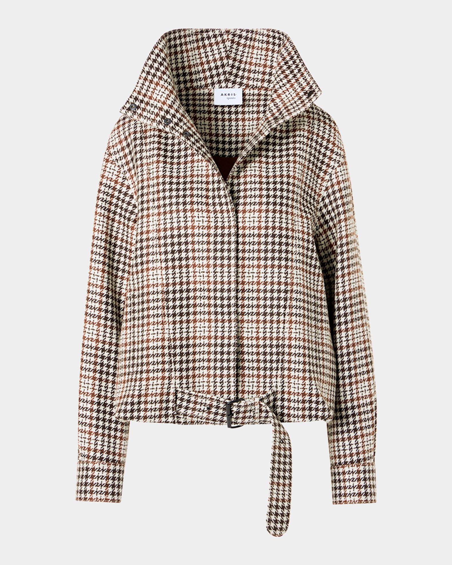 Akris punto Houndstooth Tweed Wool-Blend Blouson Jacket | Neiman