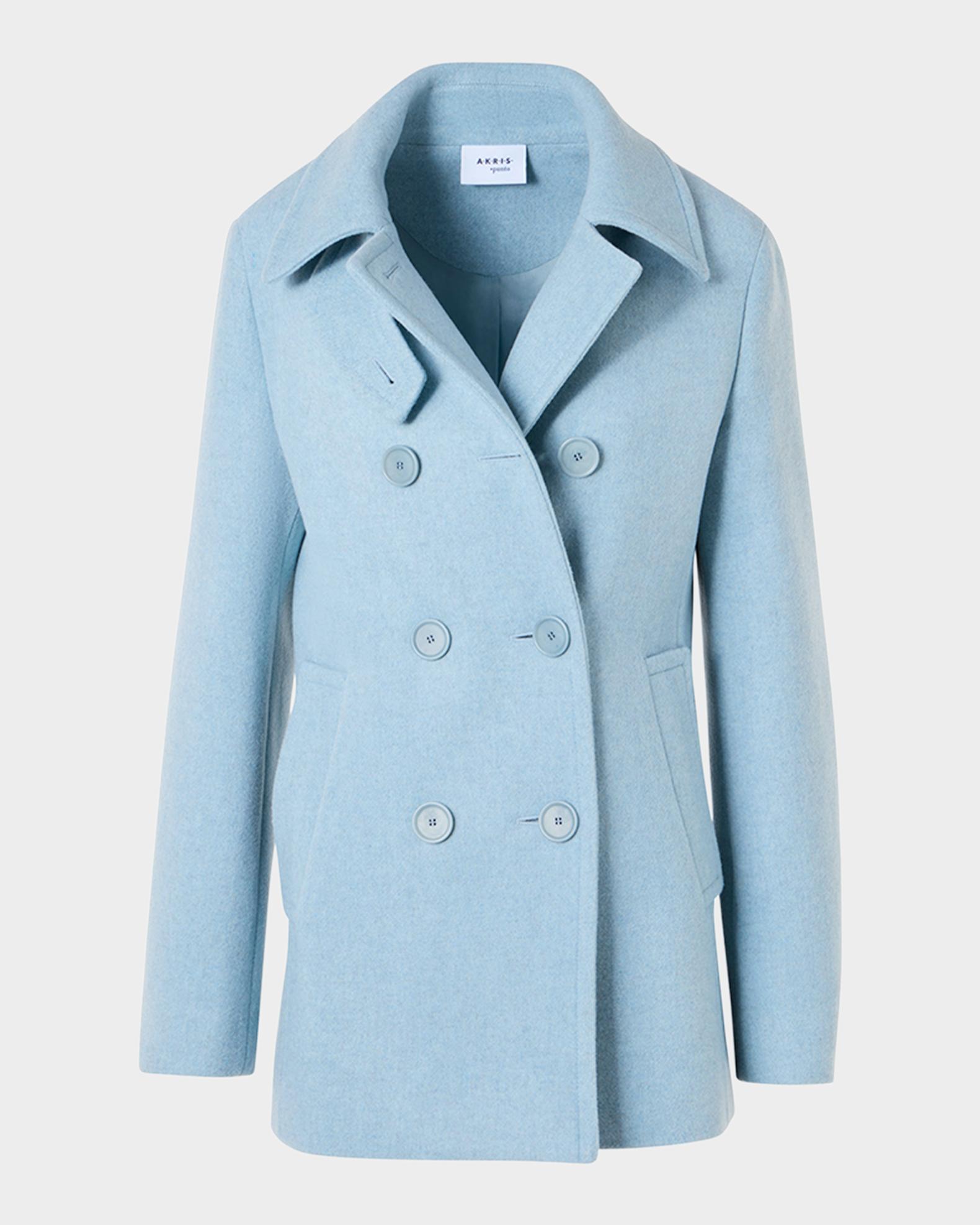 Akris punto Wool Double-Breasted Peacoat | Neiman Marcus