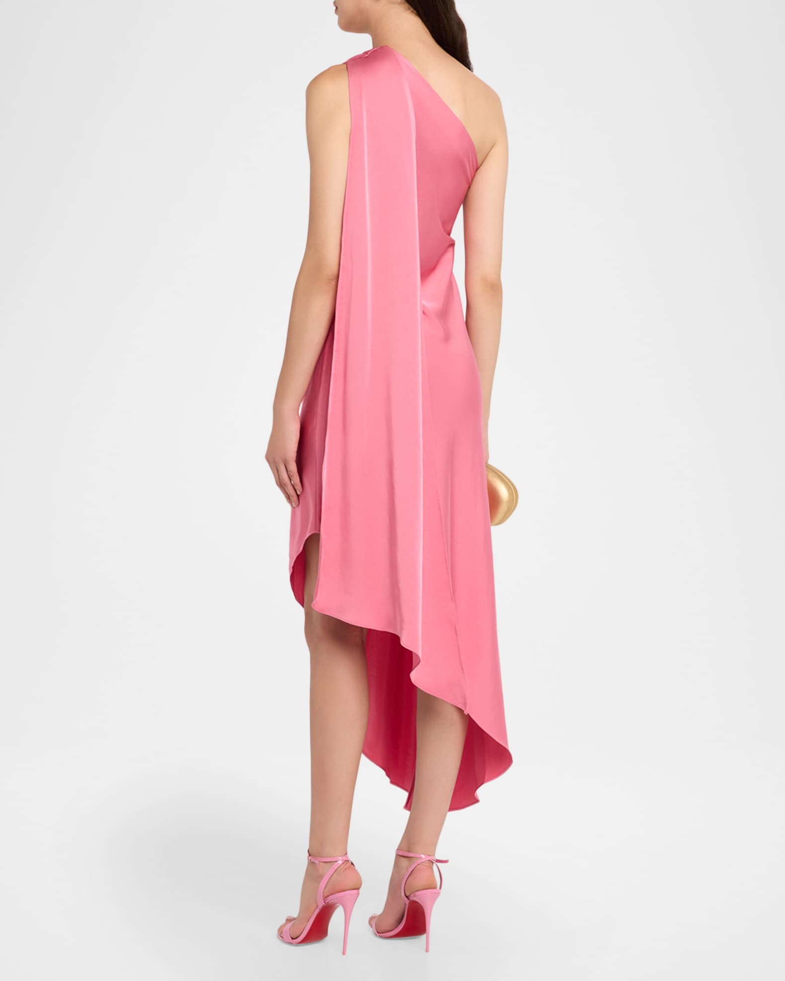 lapointe pink dress $1550 LAPOINTE Women Pink Sequin Turtleneck Side-Slit Maxi Dress Size 8