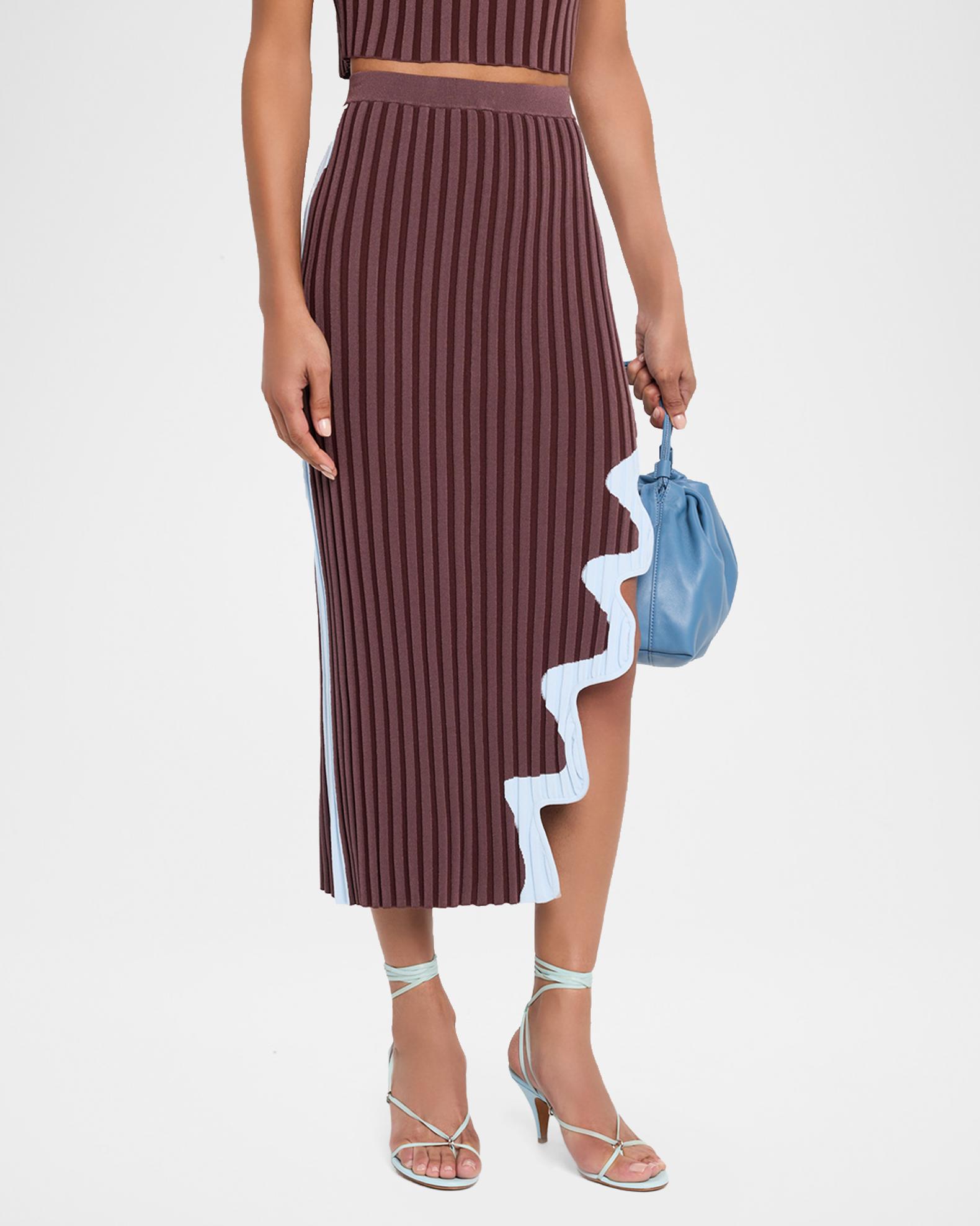 PH5 Jela Pleated Wavy Slit Midi Skirt | Neiman Marcus