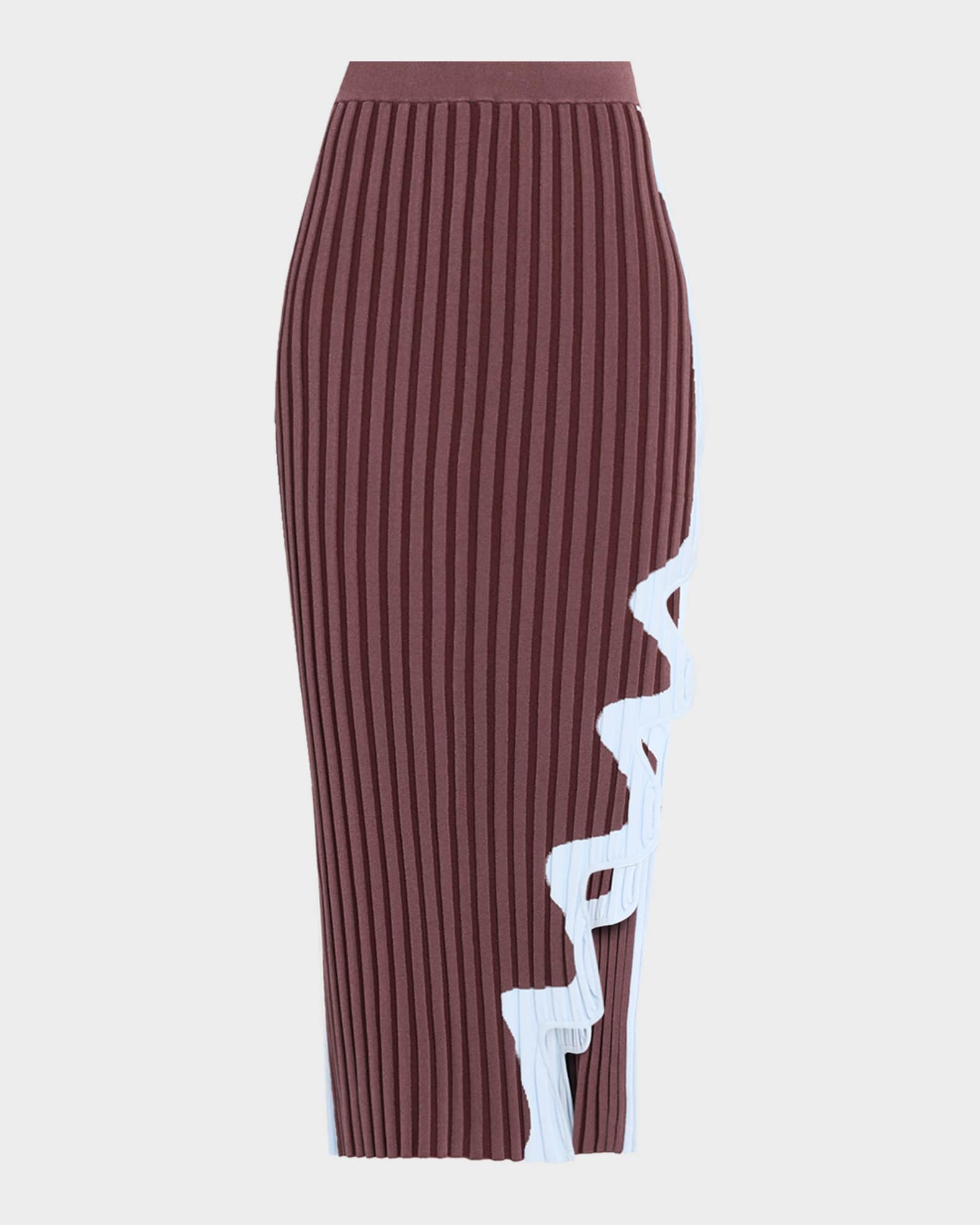 PH5 Jela Pleated Wavy Slit Midi Skirt | Neiman Marcus