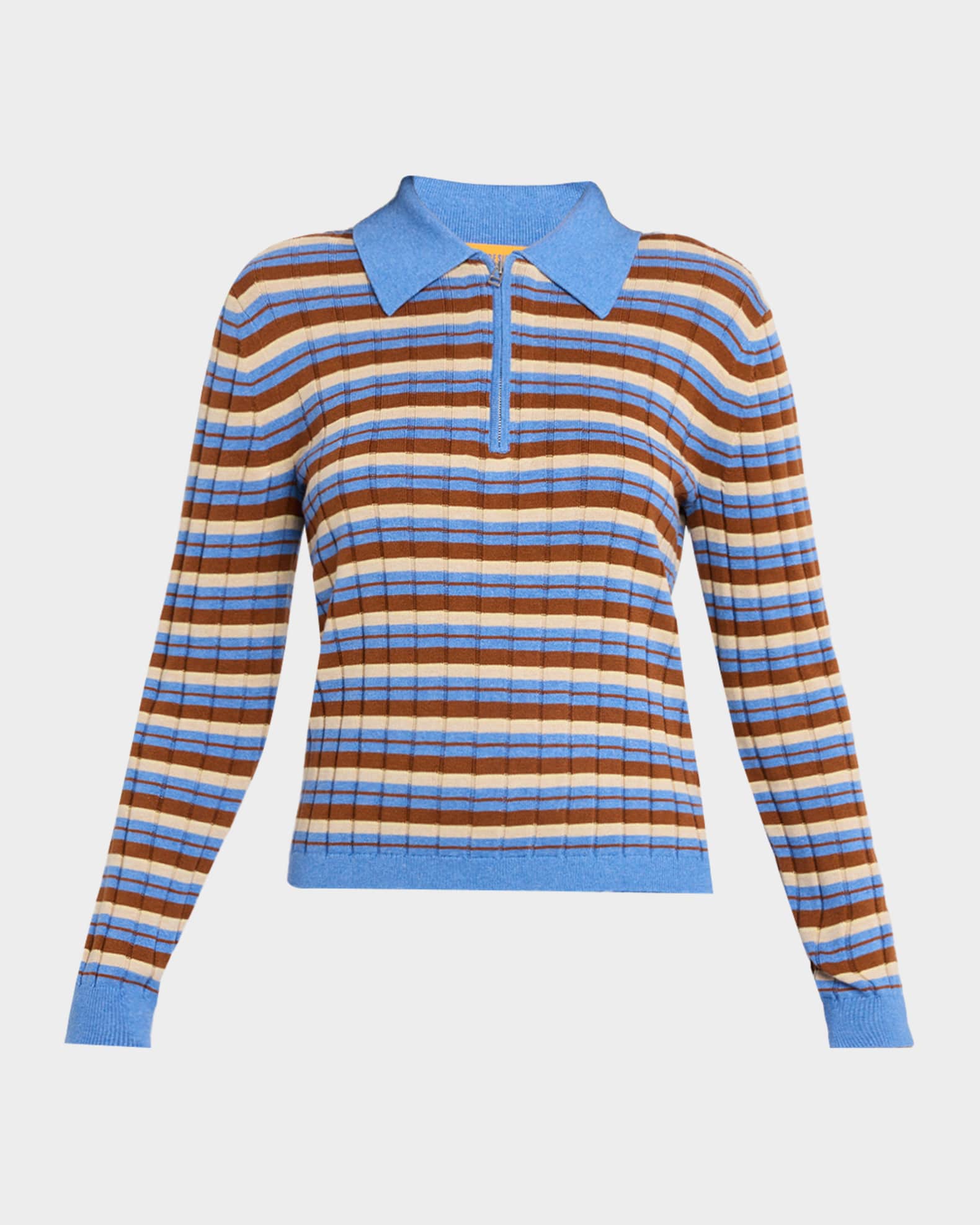 Guest in Residence Striped Track Polo | Neiman Marcus