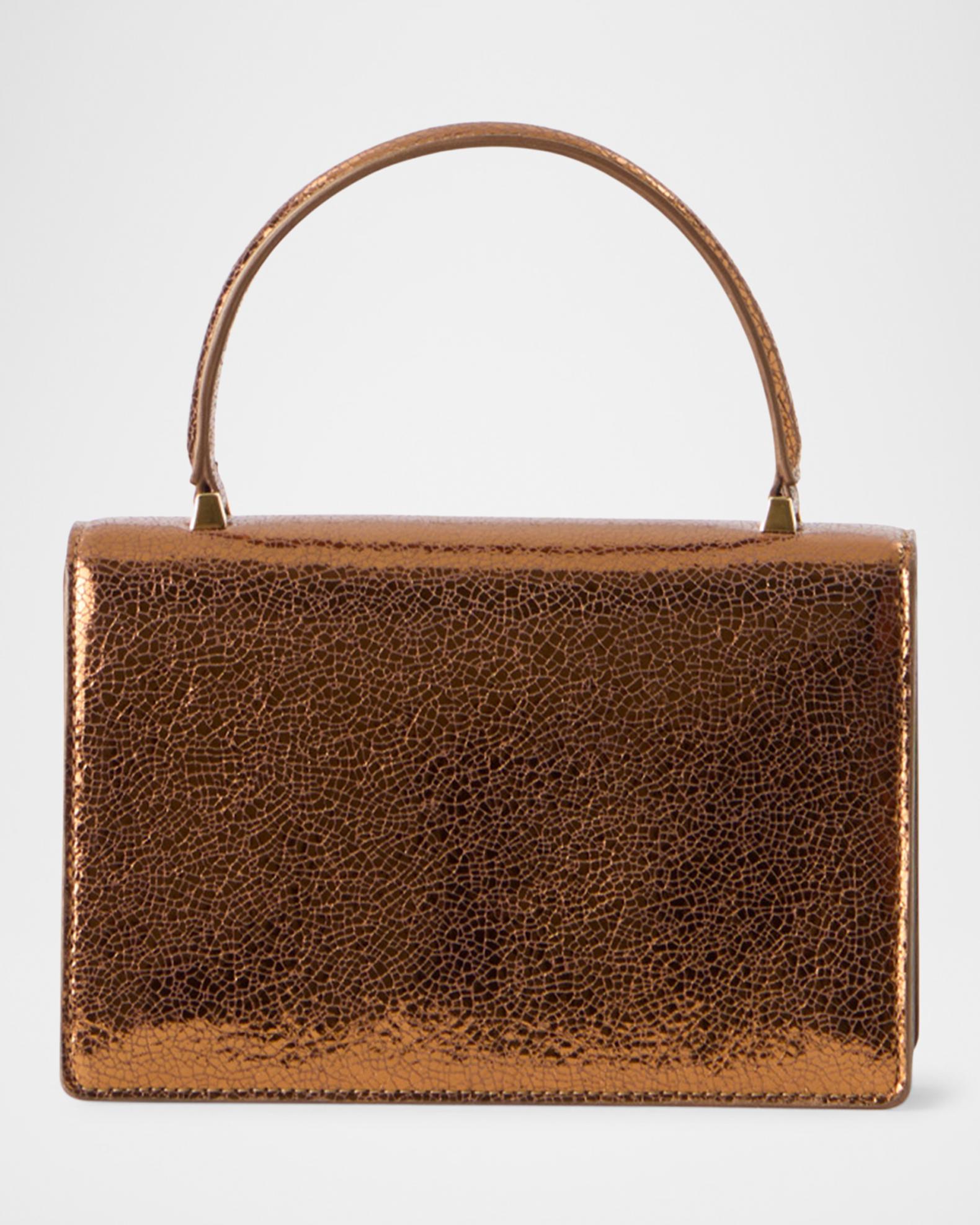 【レア貴重】Dr. Axelrod's Mini-atlas 英語版 Akris Alice Mini Metallic Leather Top-Handle Bag | Neiman Marcus