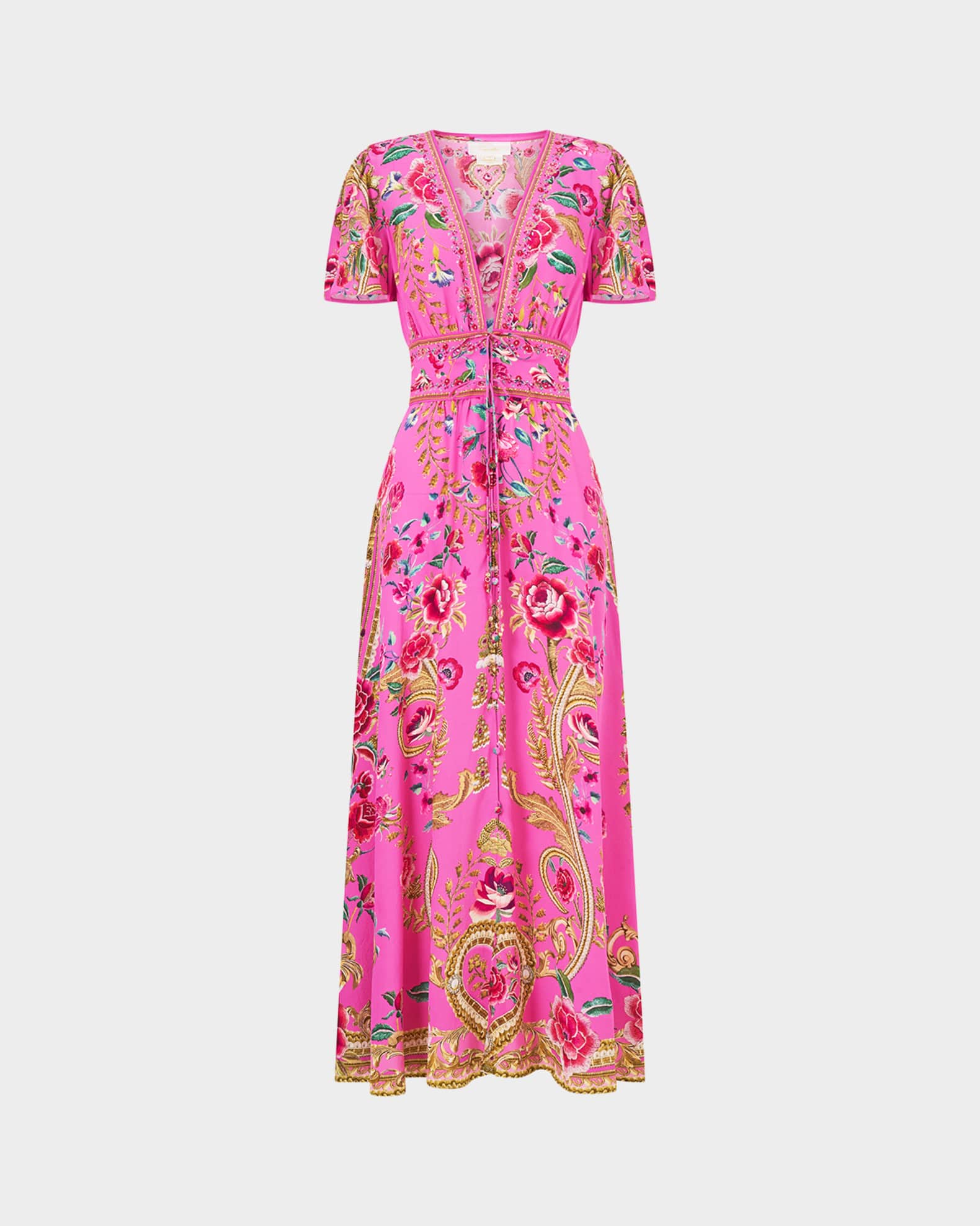 camilla midi dress V-Neck Tie Front Midi Dress Matadora Flora MATAFLOR / S