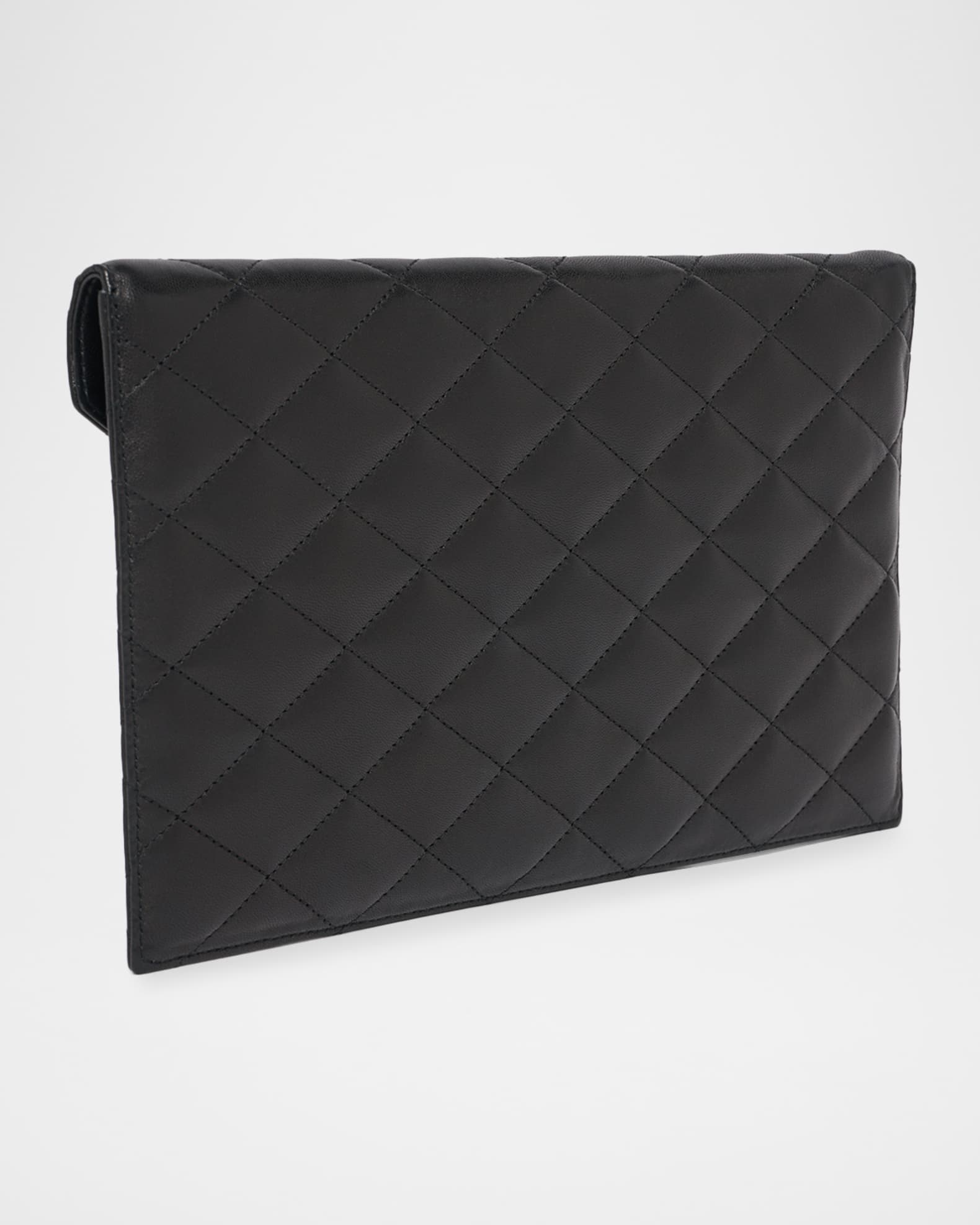 Saint Laurent Paris Pouch in Lambskin Leather | Neiman Marcus