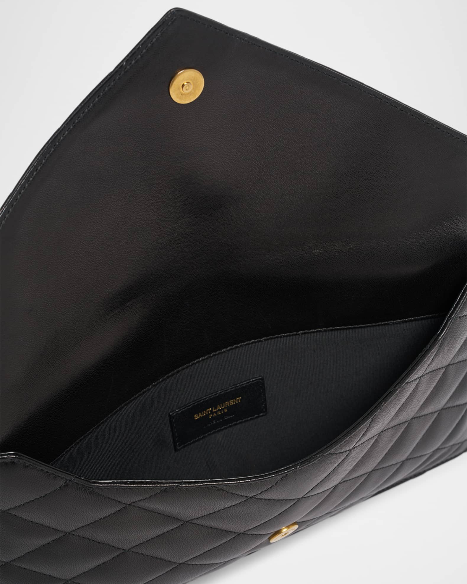 Saint Laurent Paris Pouch in Lambskin Leather | Neiman Marcus