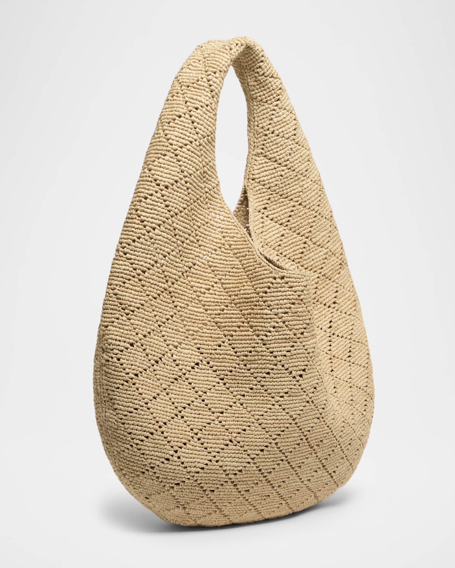 Saint Laurent Icare Hobo Bag in Raffia | Neiman Marcus