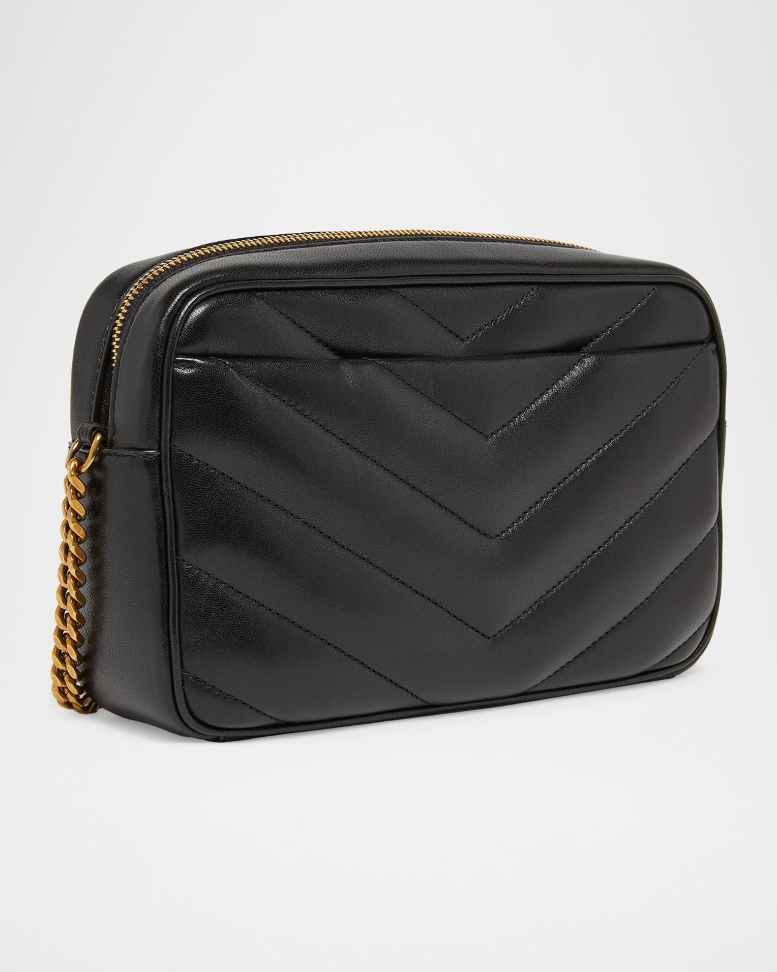 Saint Laurent LouLou YSL Chevron Quilted Crossbody Bag | Neiman Marcus