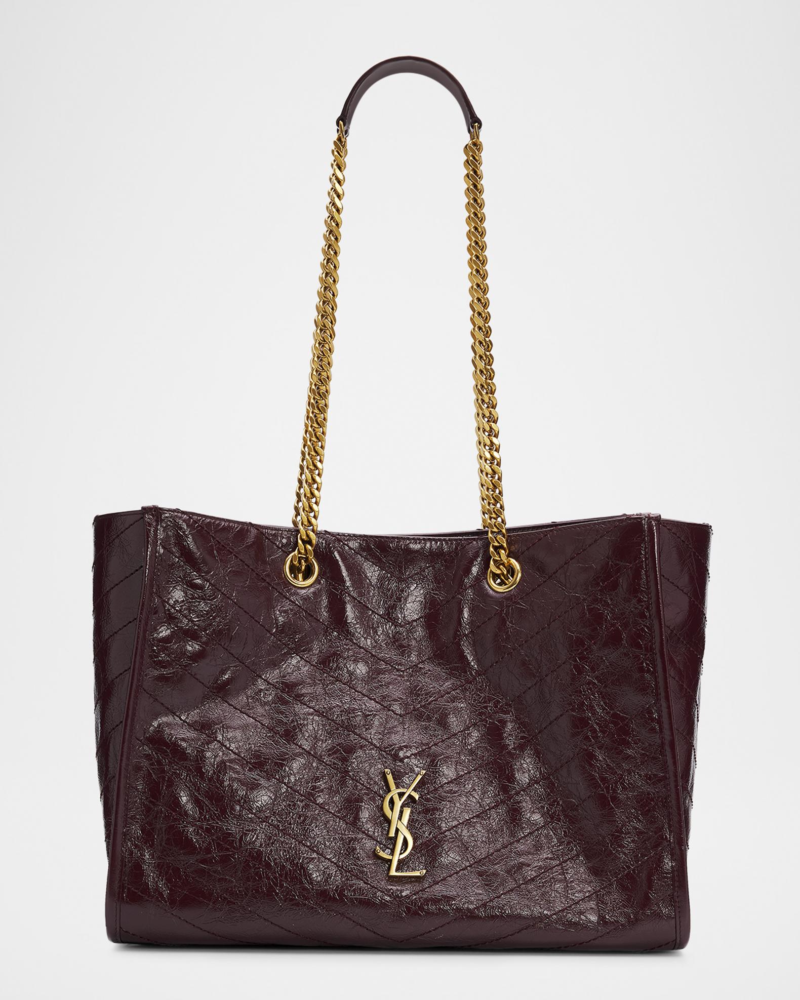 Saint Laurent Niki YSL Chevron Quilted Shopping Tote Bag | Neiman