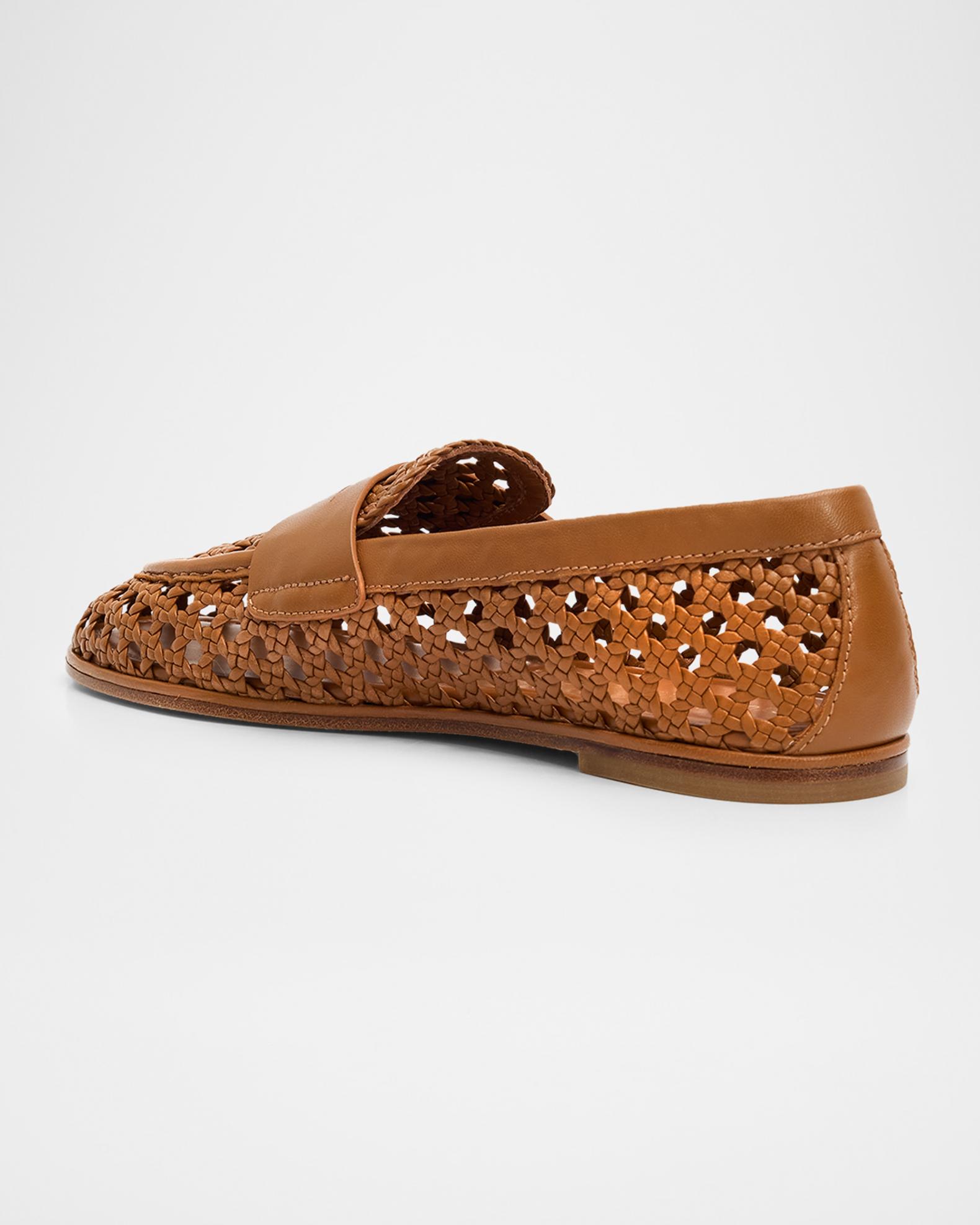 Spencer Woven Leather Penny Loafers | Neiman Marcus