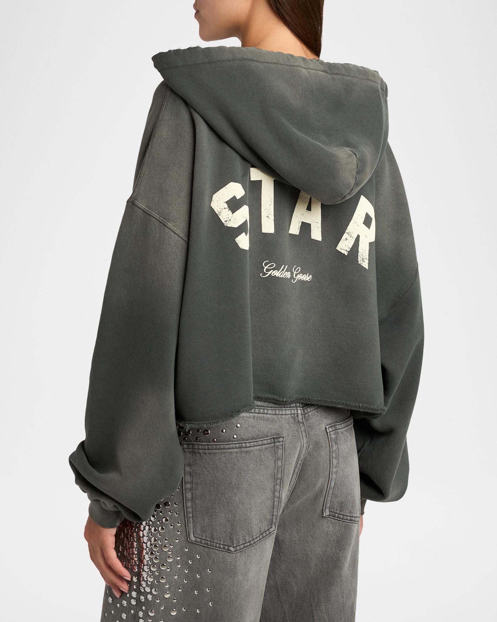 Golden Goose Star Oversized Cropped Hoodie | Neiman Marcus