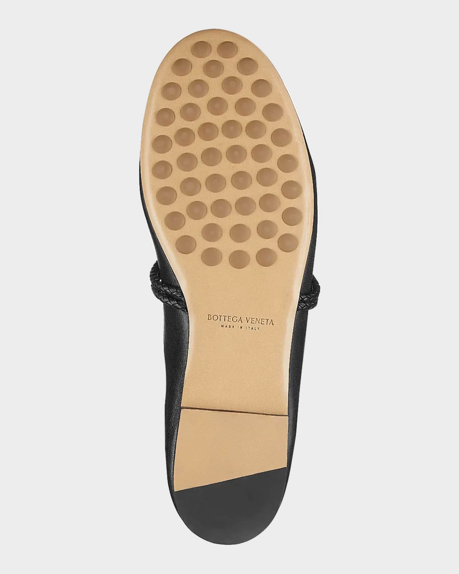 Bottega Veneta Lagoon Nappa Leather Knotted Mary Jane Ballerina