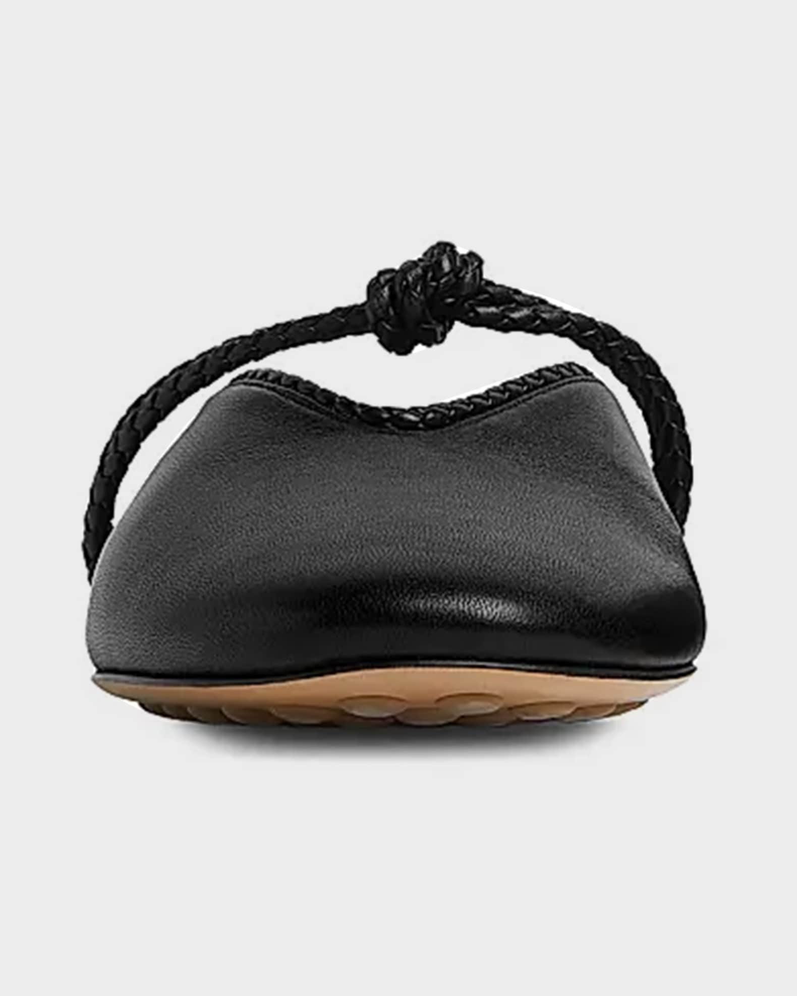 Bottega Veneta Lagoon Nappa Leather Knotted Mary Jane Ballerina
