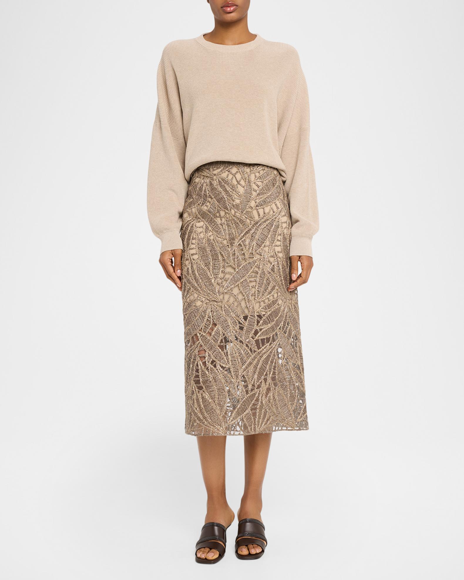 Brunello Cucinelli Ribbed Knit Cotton Sweater | Neiman Marcus