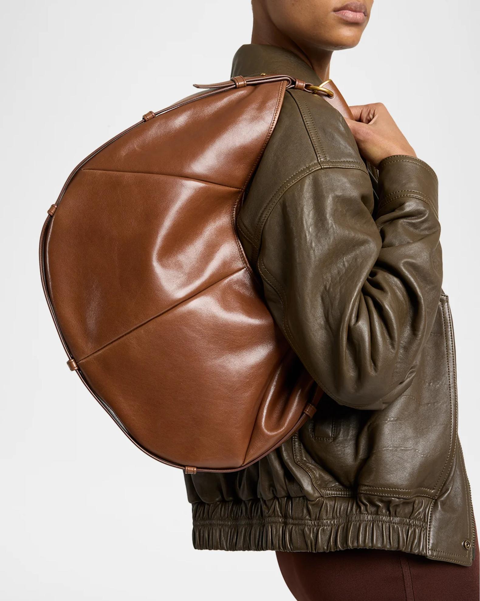 Saint Laurent Mombasa Medium Pleated Leather Hobo Bag | Neiman Marcus