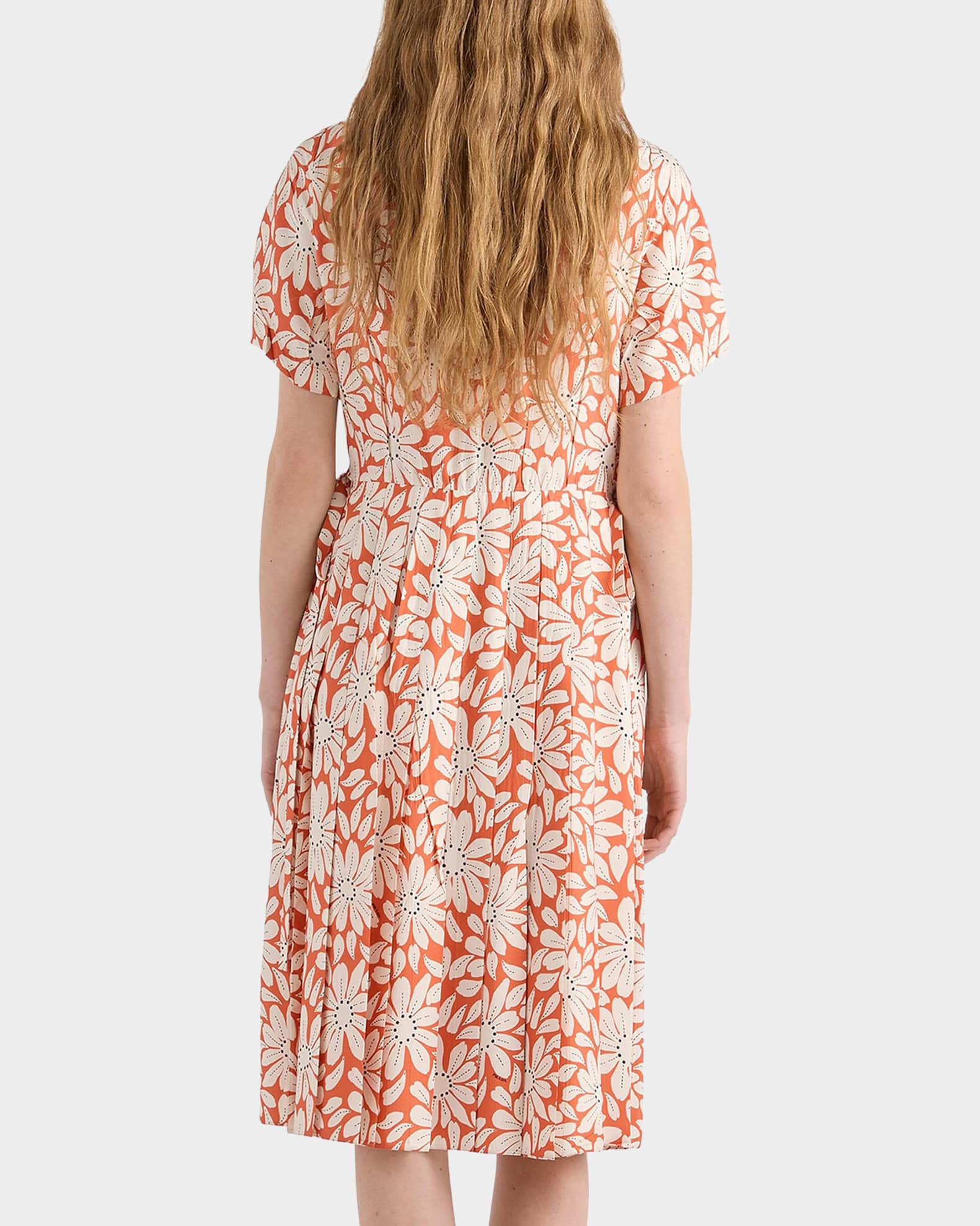 Prada Floral Tieneck Midi Shirtdress | Neiman Marcus