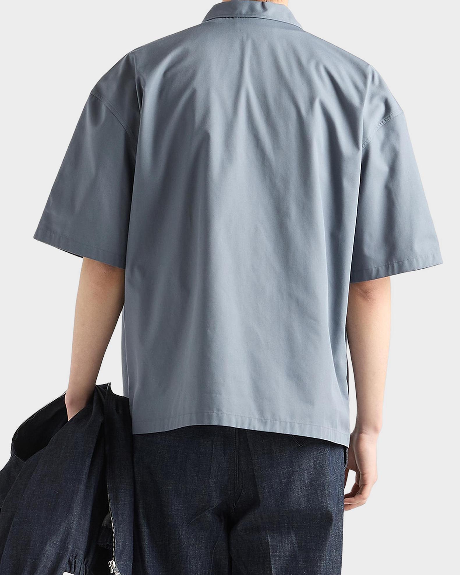 Prada Logo Cotton-Blend Shirt | Neiman Marcus