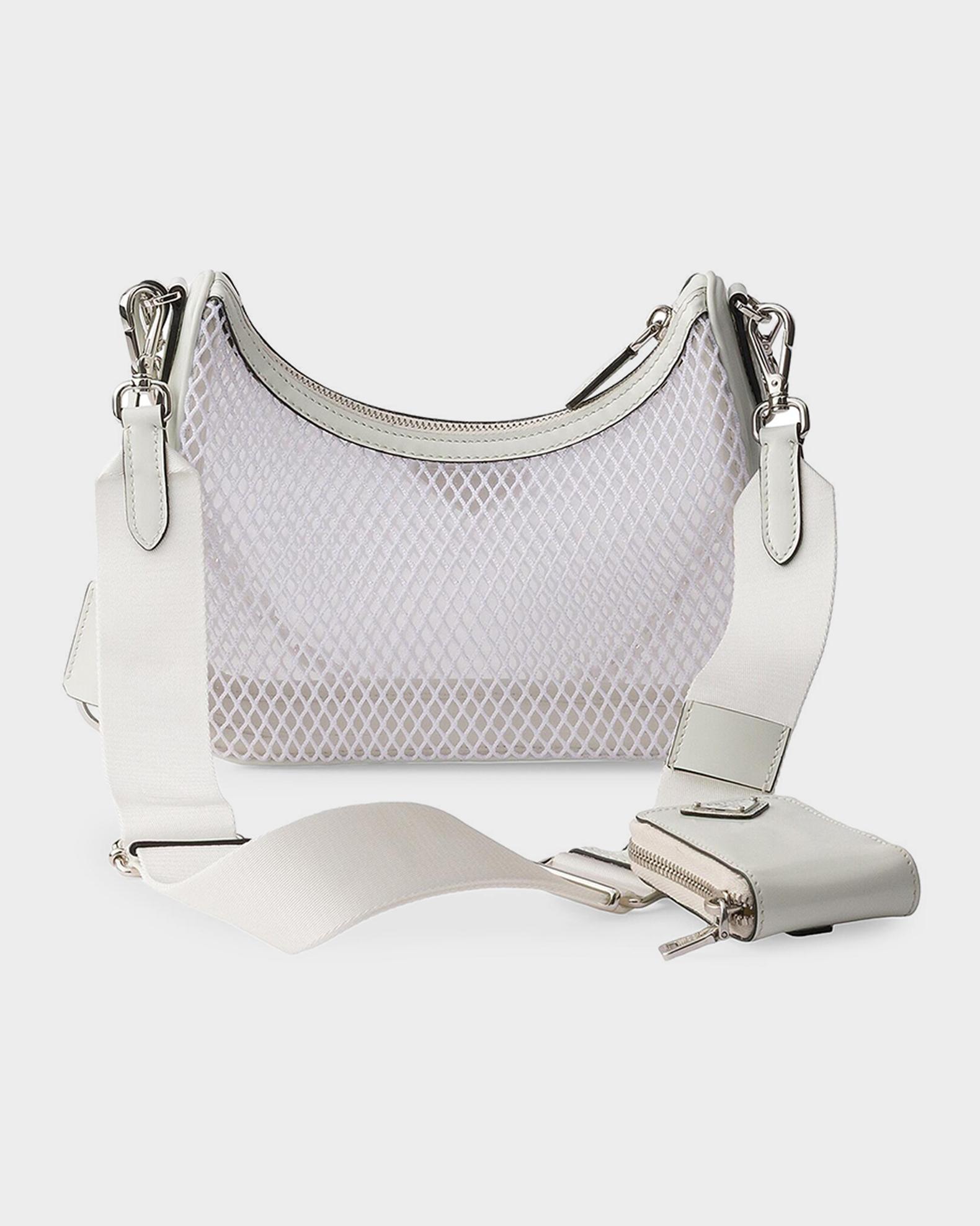 Prada Re-Edition 2005 Mesh and Brushed Leather Shoulder Bag