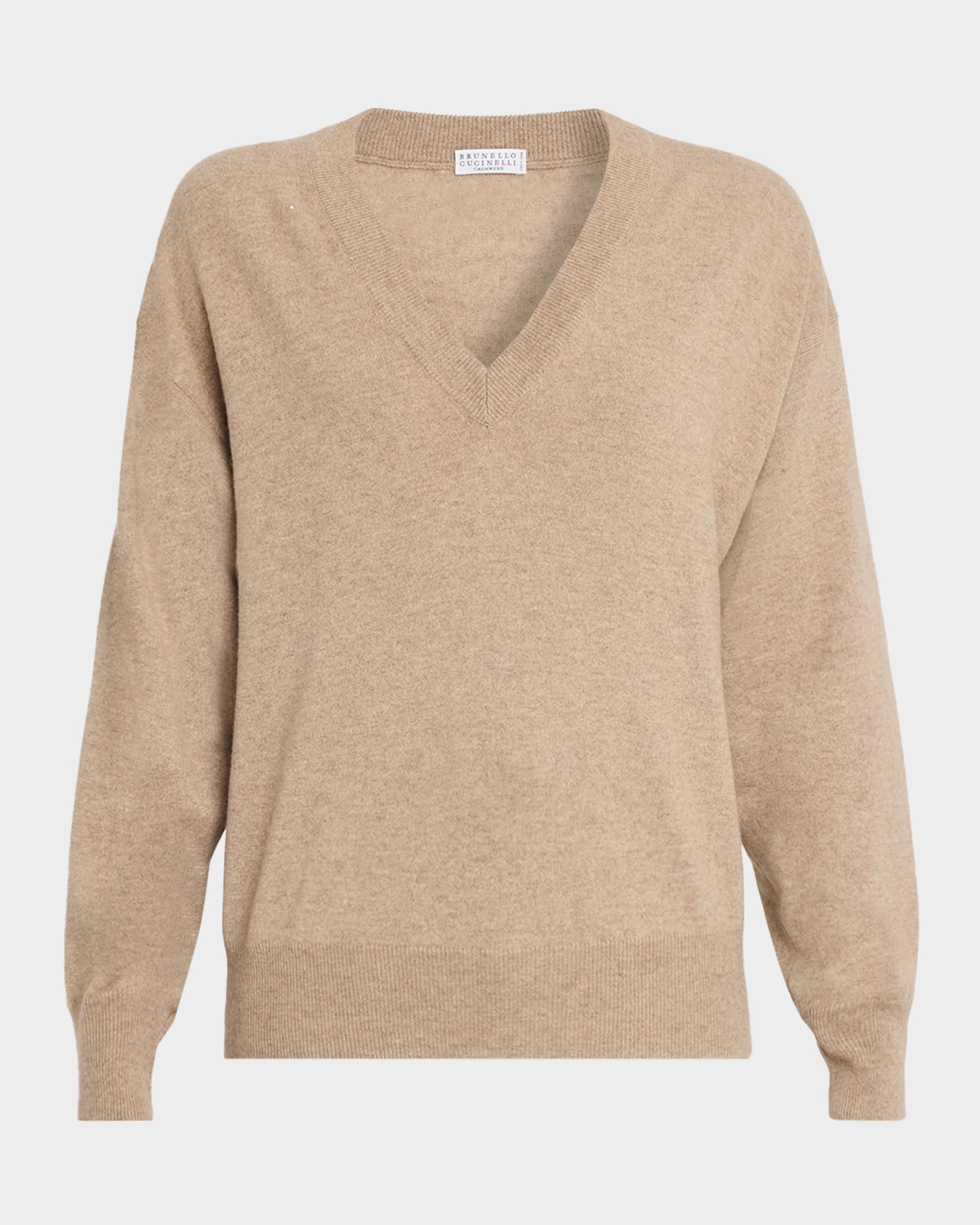 Brunello Cucinelli V-Neck Cashmere Sweater | Neiman Marcus