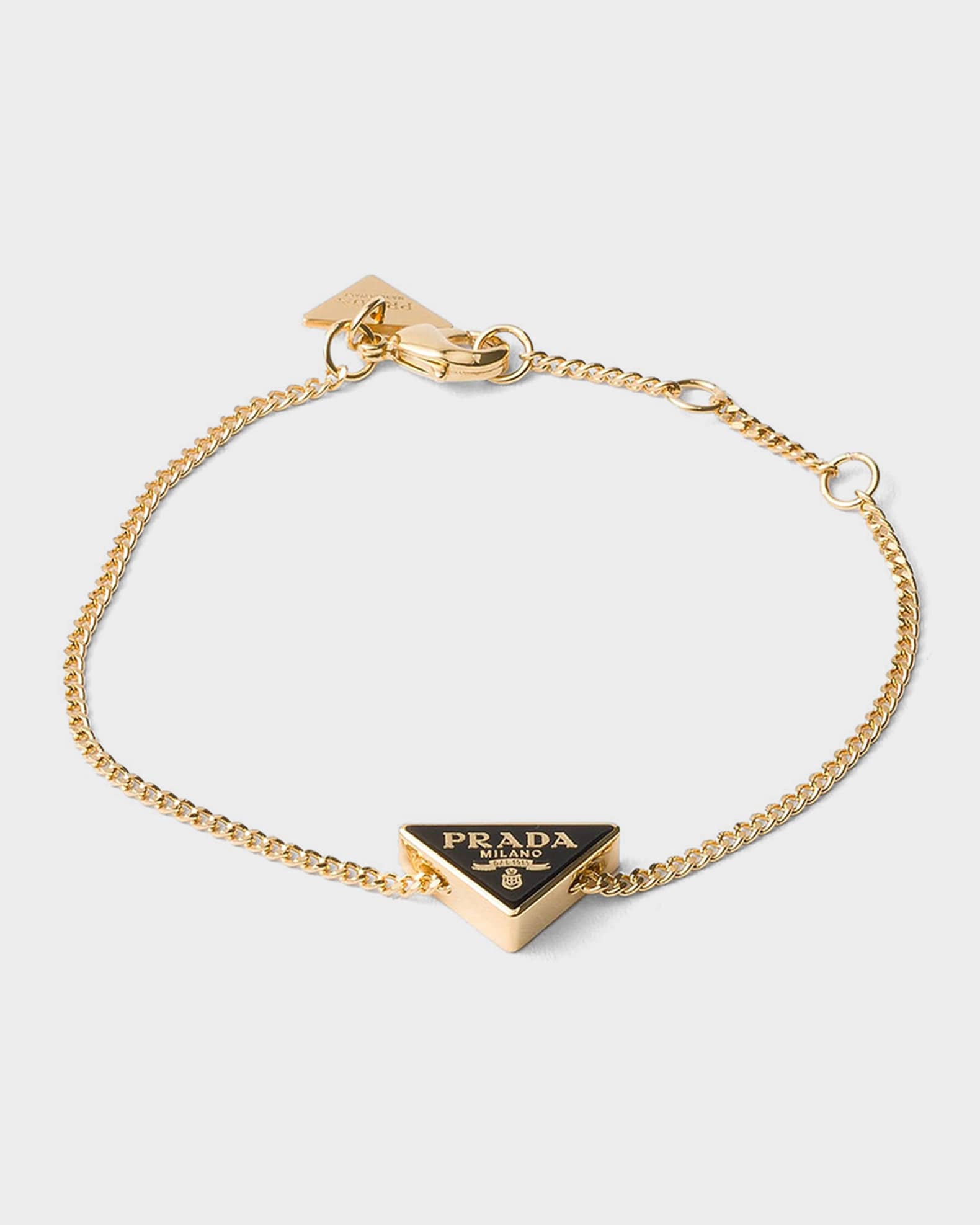 Prada Enameled Logo Bracelet | Neiman Marcus