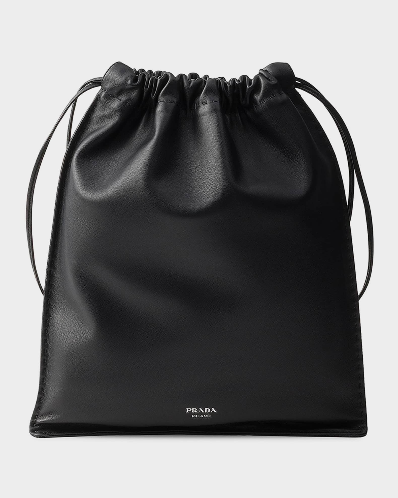 PRADA レザー ボウタイ Prada Wish Nappa Leather Pouch | Neiman Marcus