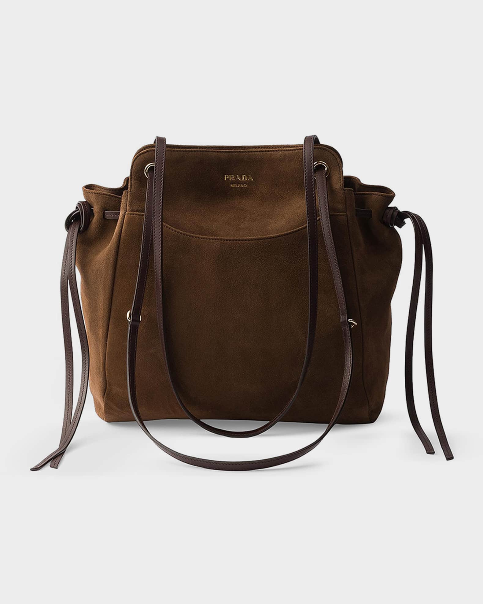Prada Carry Medium Suede Tote Bag | Neiman Marcus