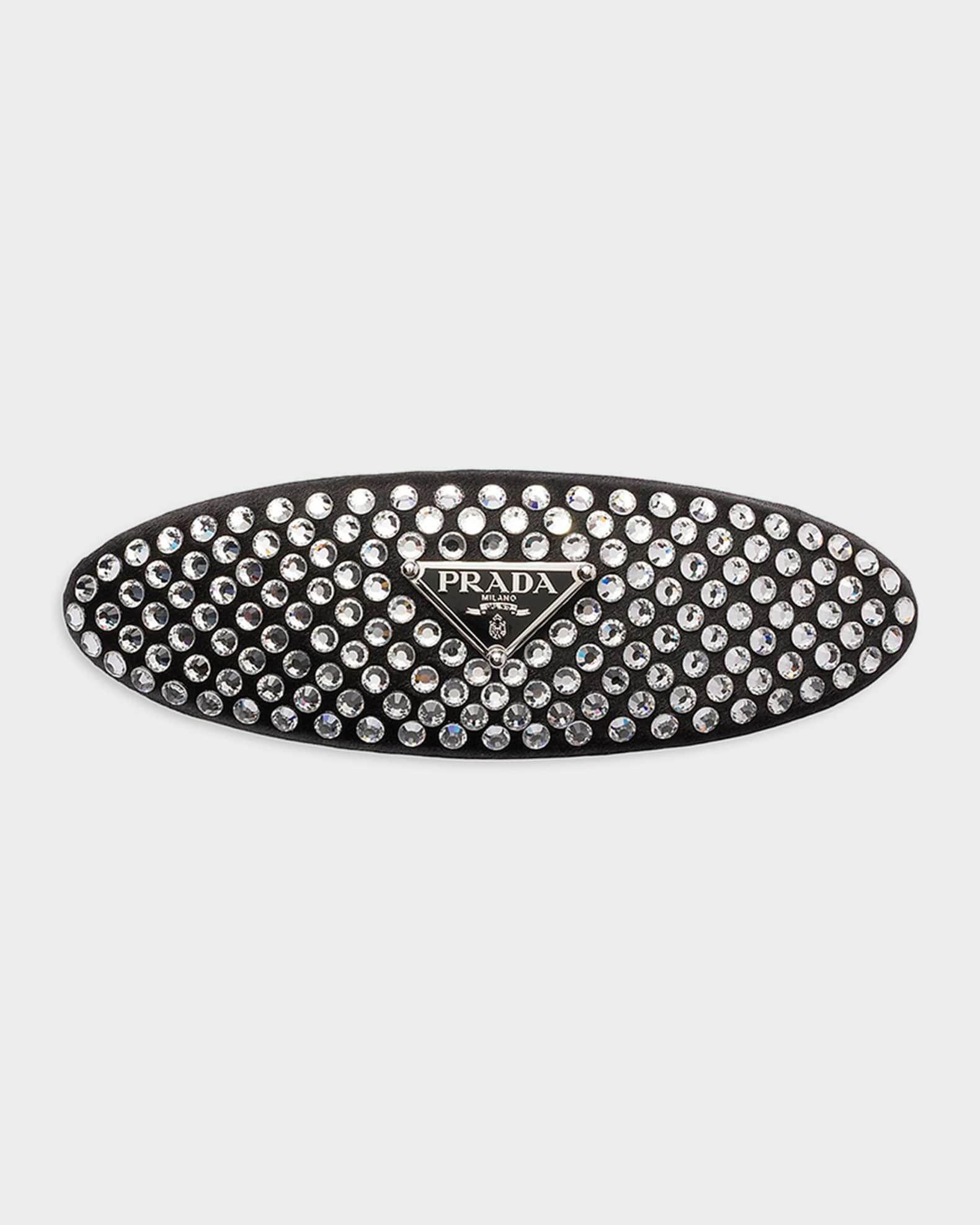 Prada Satin and Crystal Hair Clip | Neiman Marcus