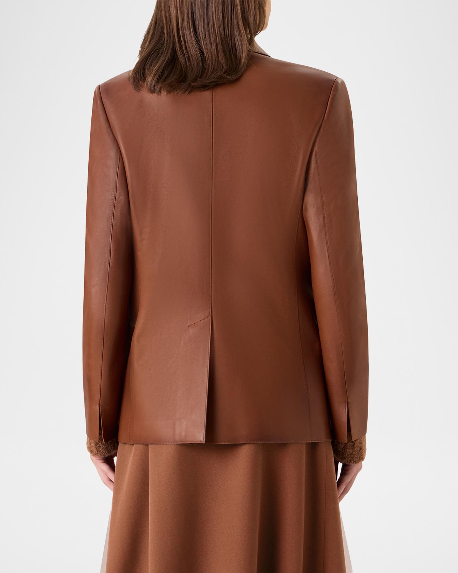 Akris Kora Nappa Leather Single-Breasted Jacket | Neiman Marcus