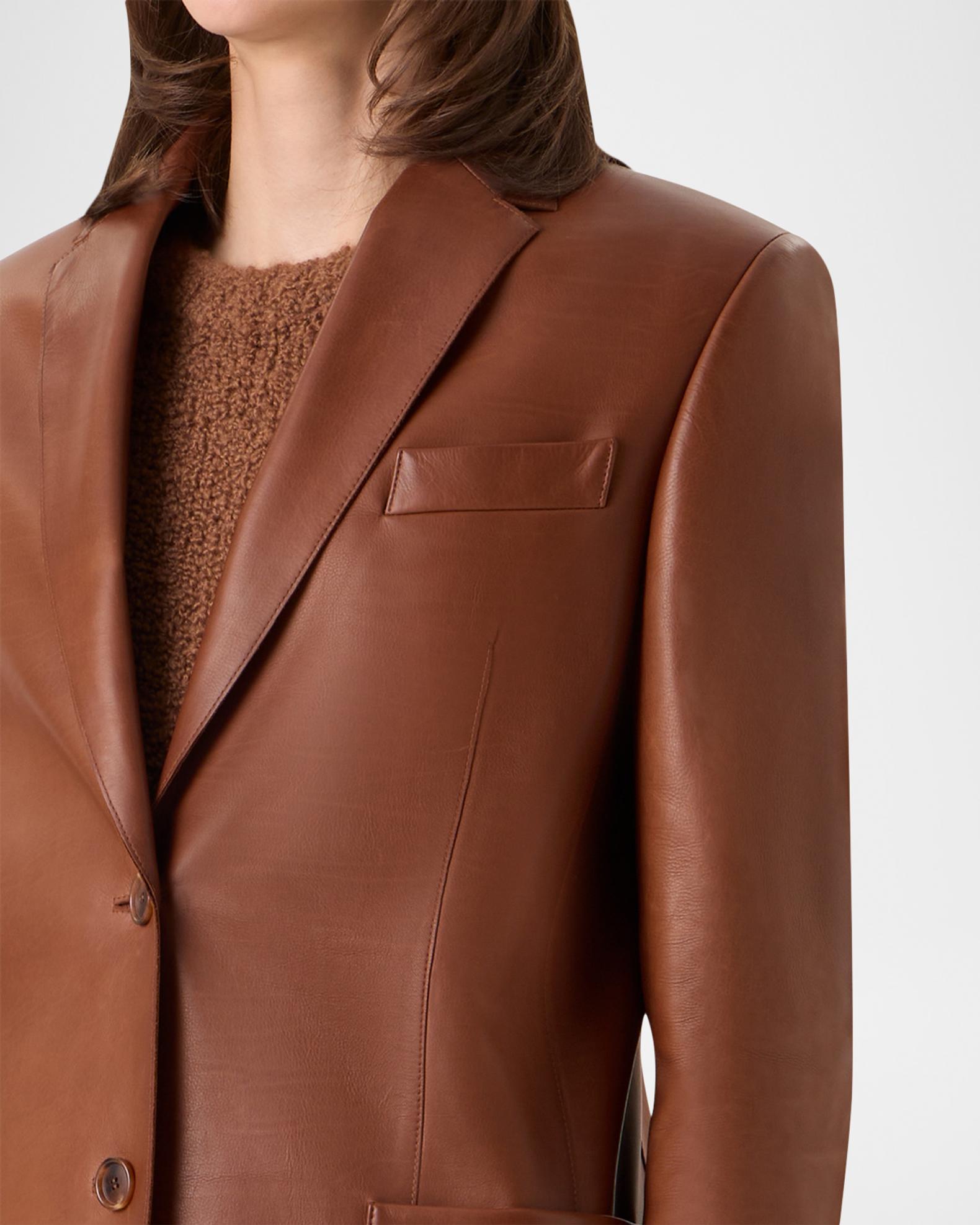 最上級 アクリス AKRIS パンチングレザージャケット Akris Kora Nappa Leather Single-Breasted Jacket | Neiman Marcus