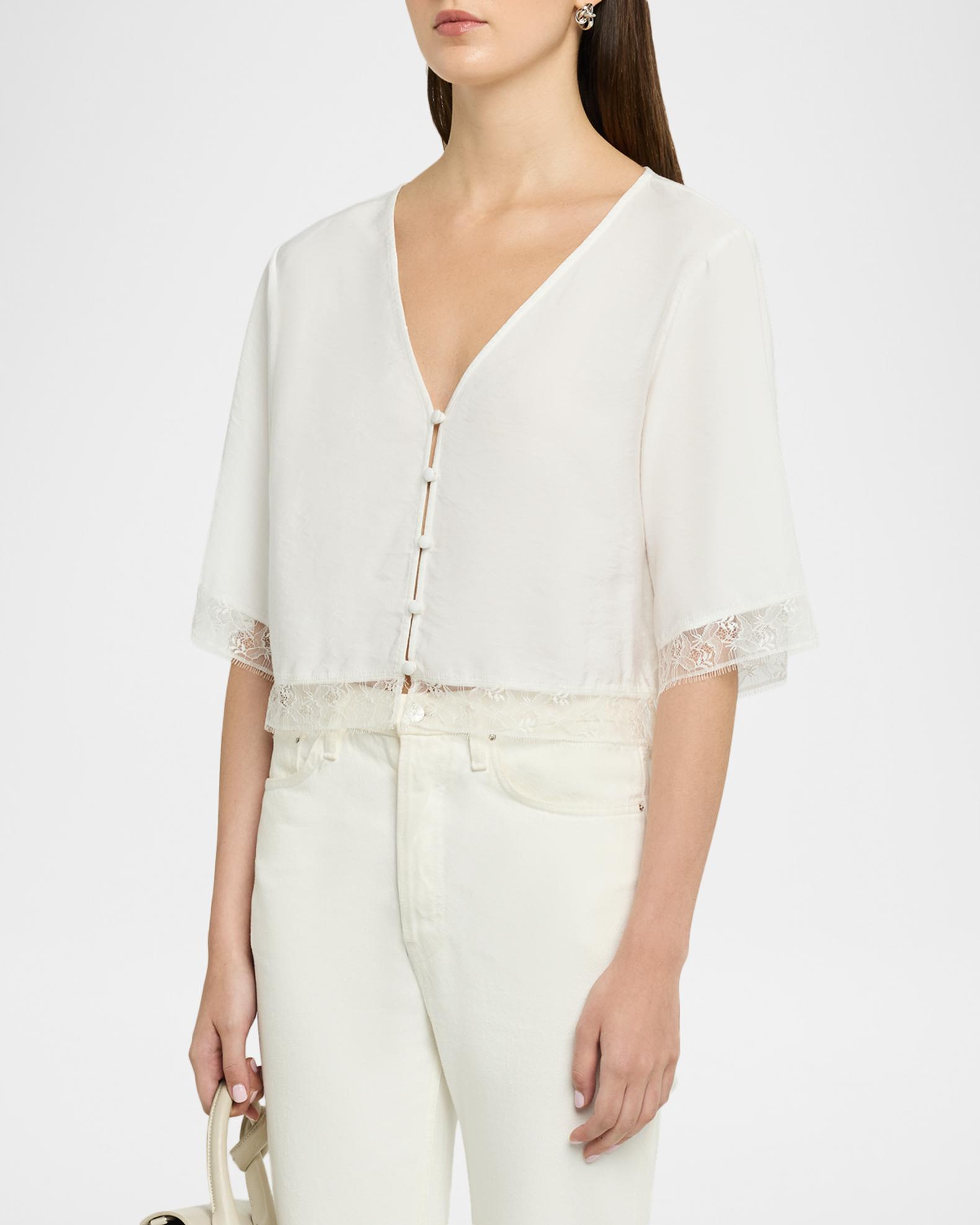 Sablyn Simone Lace Button-Front Shirt | Neiman Marcus