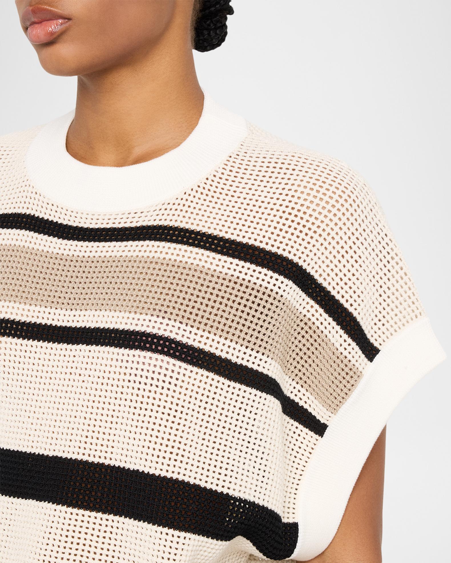 BRUNELLO CUCINELLI☆ニットベスト☆ Brunello Cucinelli Striped Net Knit Vest | Neiman Marcus