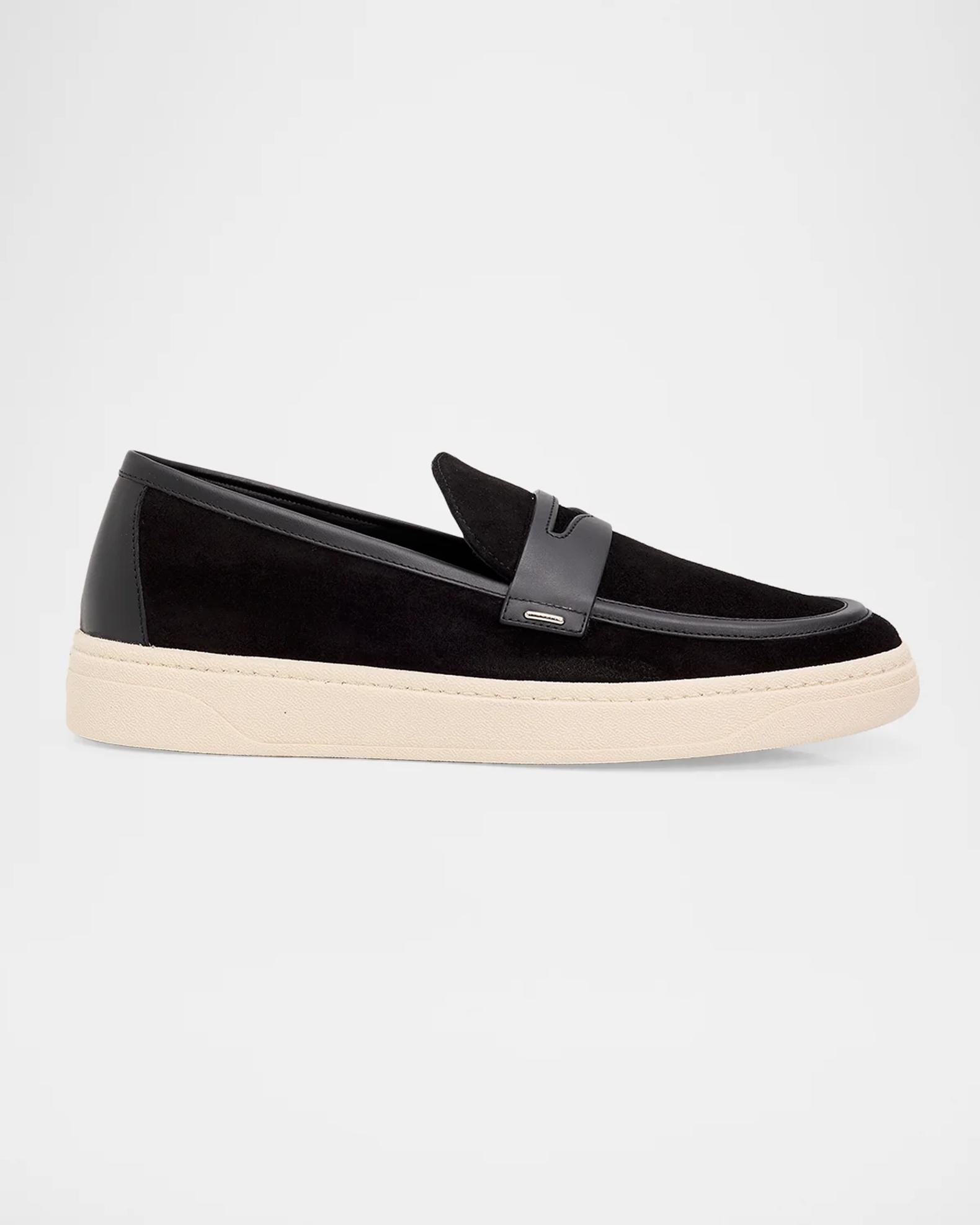 Giuseppe Zanotti GZ 94 Suede Penny Loafers | Neiman Marcus