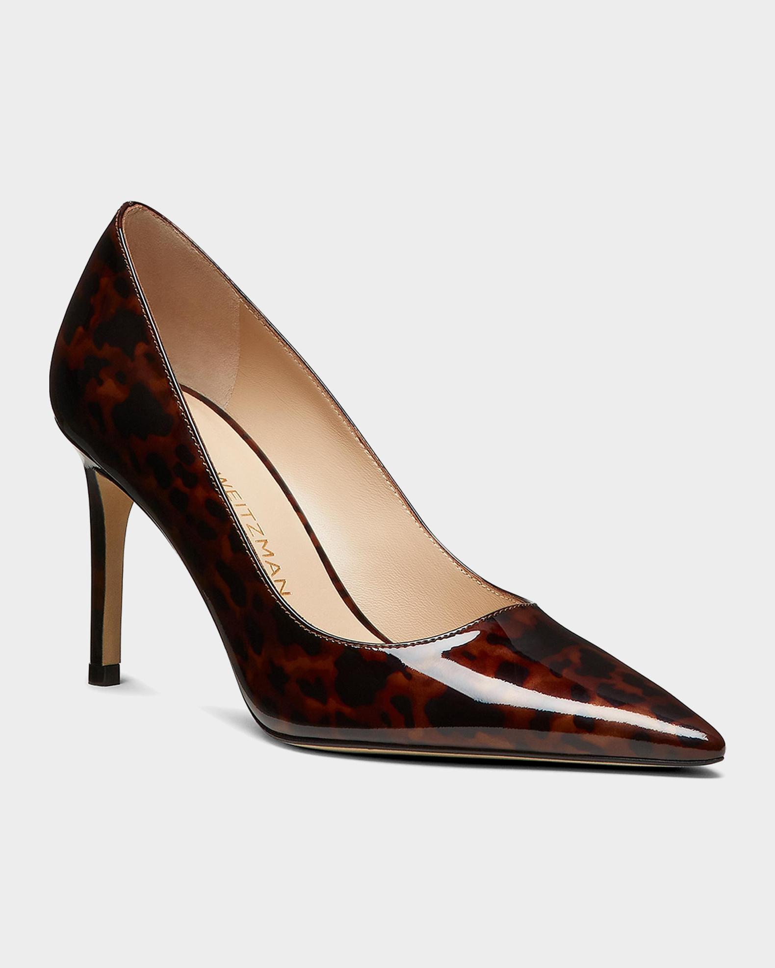 Stuart Weitzman 85mm Stuart Power Leather Pumps | Neiman Marcus