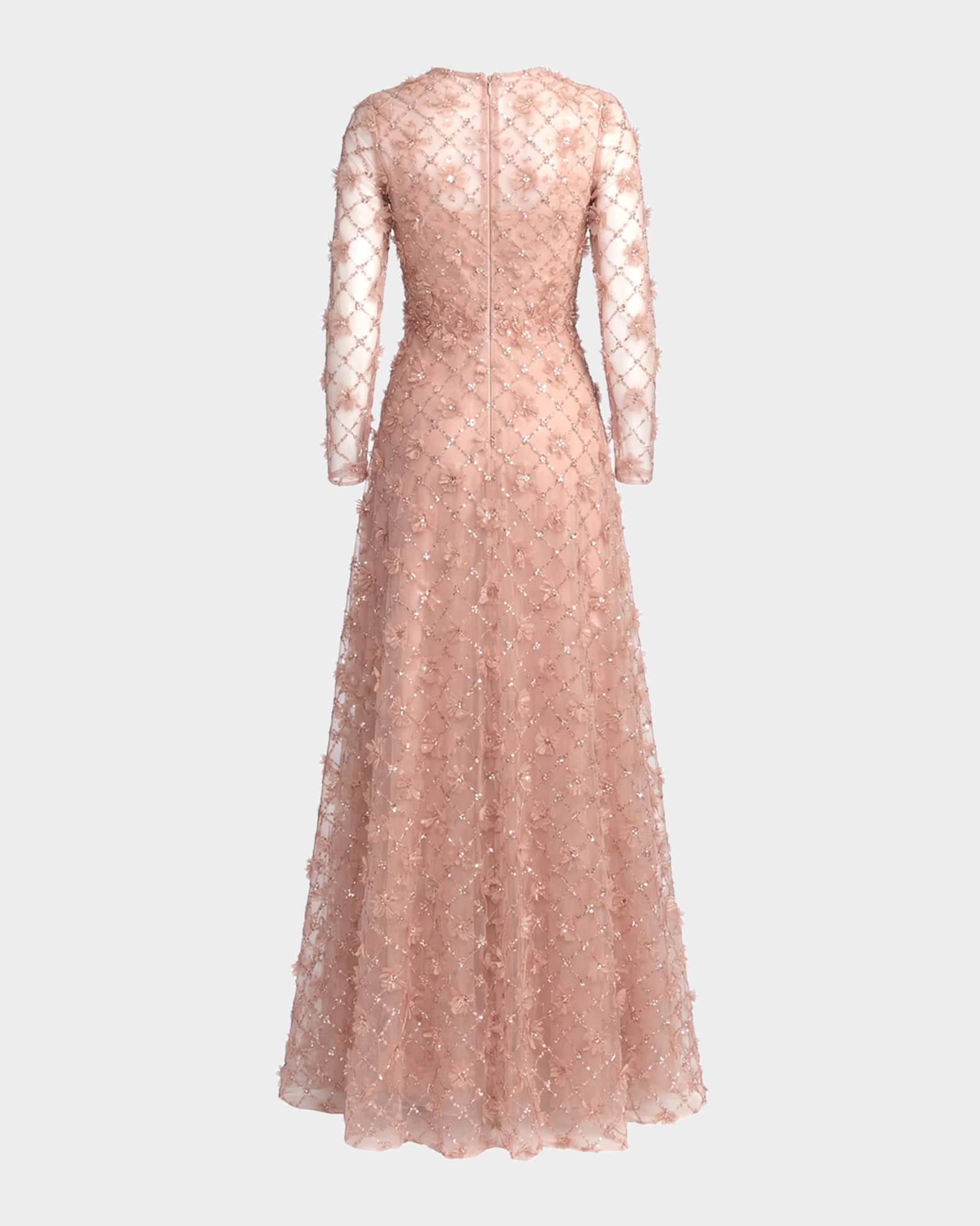 needle and thread long sleeve dress Celia Long Sleeve Ankle Gown