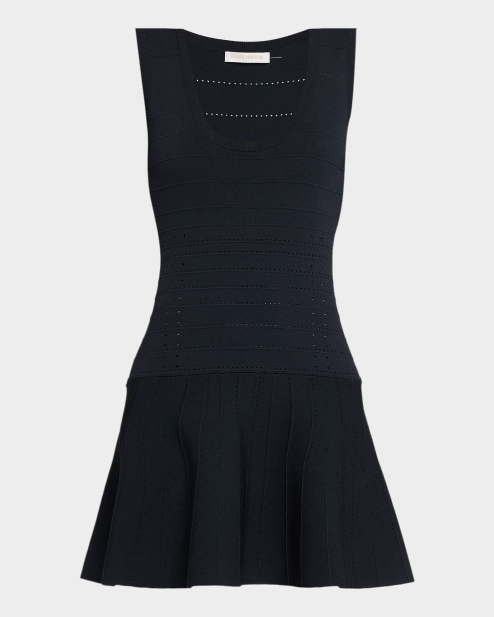 ramy brook black mini dress Cassea Plunging Mini Dress in black