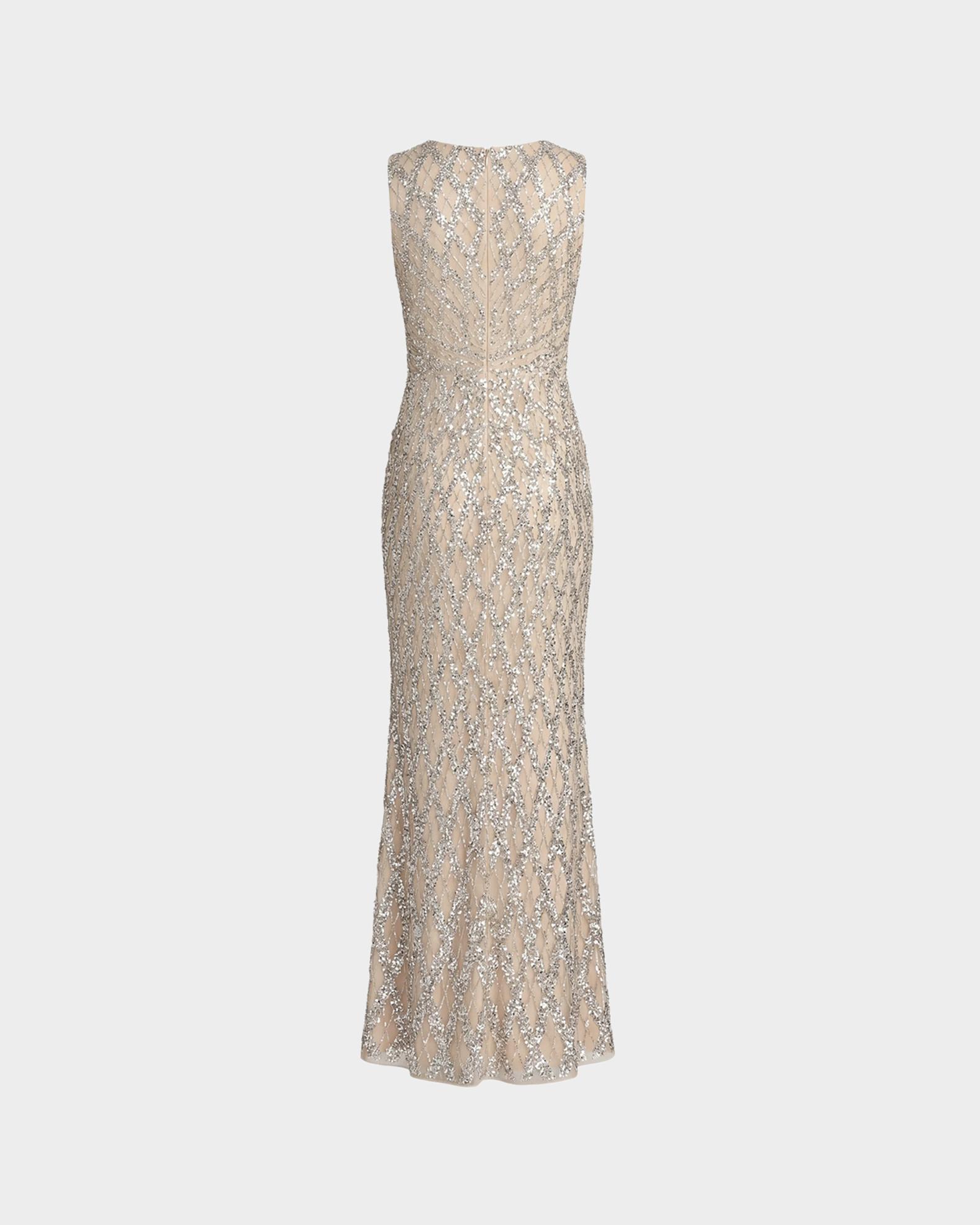 Mac Duggal Diamond Lattice Embroidered Column Gown | Neiman Marcus